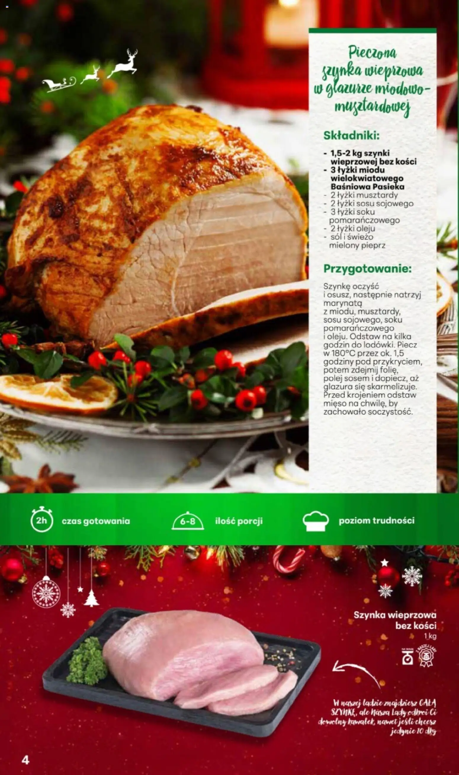 Delikatesy Centrum Gazetka - Przepisy na Bliskie Święta od 27.11.2025 | Strona: 4 | Produkty: Mięso, Szynka wieprzowa, Szynka, Sól