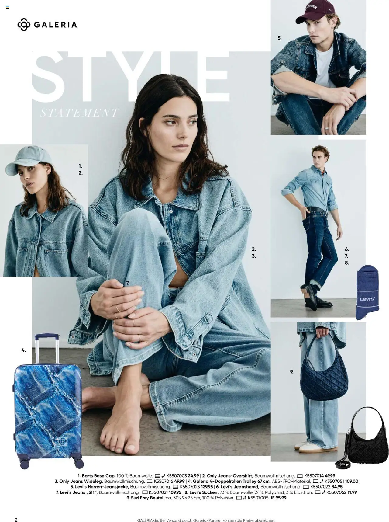Galeria Karstadt Kaufhof Exklusiver Online-Prospekt - gültig ab dem 03.09.2025 | Seite: 2 | Produkte: Jeans