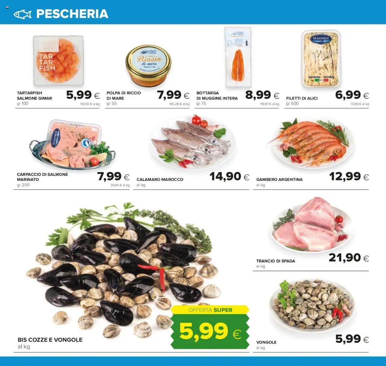 Volantino Oasi del 07.08.2025 | Pagina: 6 | Prodotti: Salmone, Cozze, Vongole, Alici