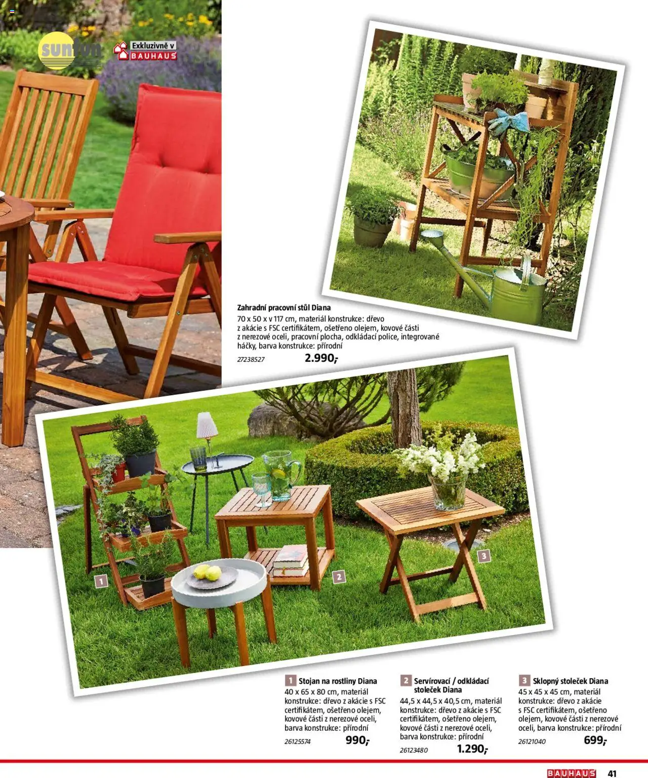 Bauhaus katalog Zahradní nábytek od 01.04.2025 | Strana: 41 | Produkty: Pracovní stůl, Rostliny, Stůl
