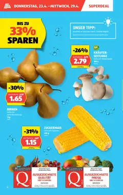 Aldi aktionen ab 23.04.2026 gültig | Seite: 4 | Produkte: Gemüse, Früchte