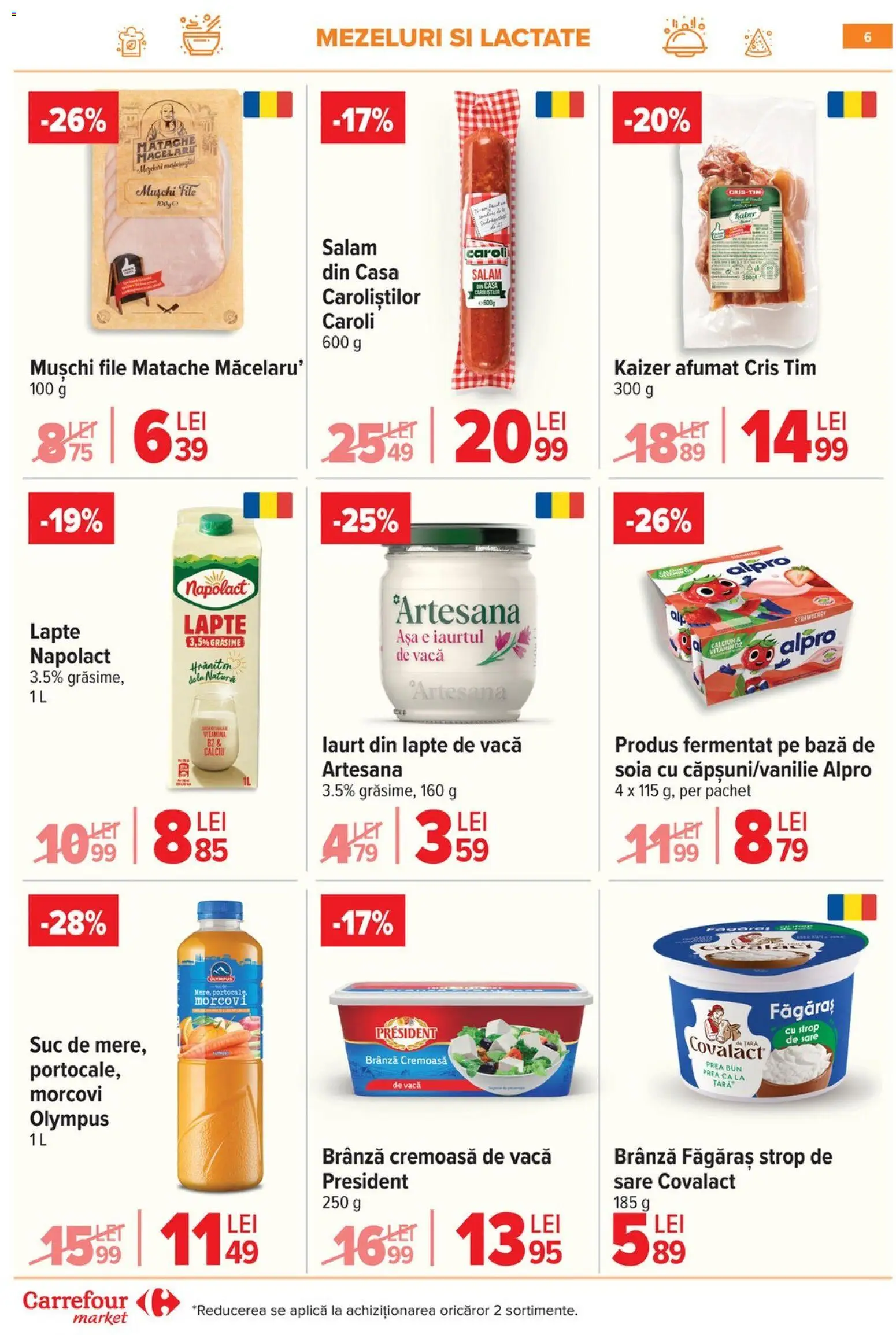 Noul catalog Carrefour – valabil de la 14.01.2026 | Pagină: 7 | Produse: Lapte, Portocale, Morcovi, Sare