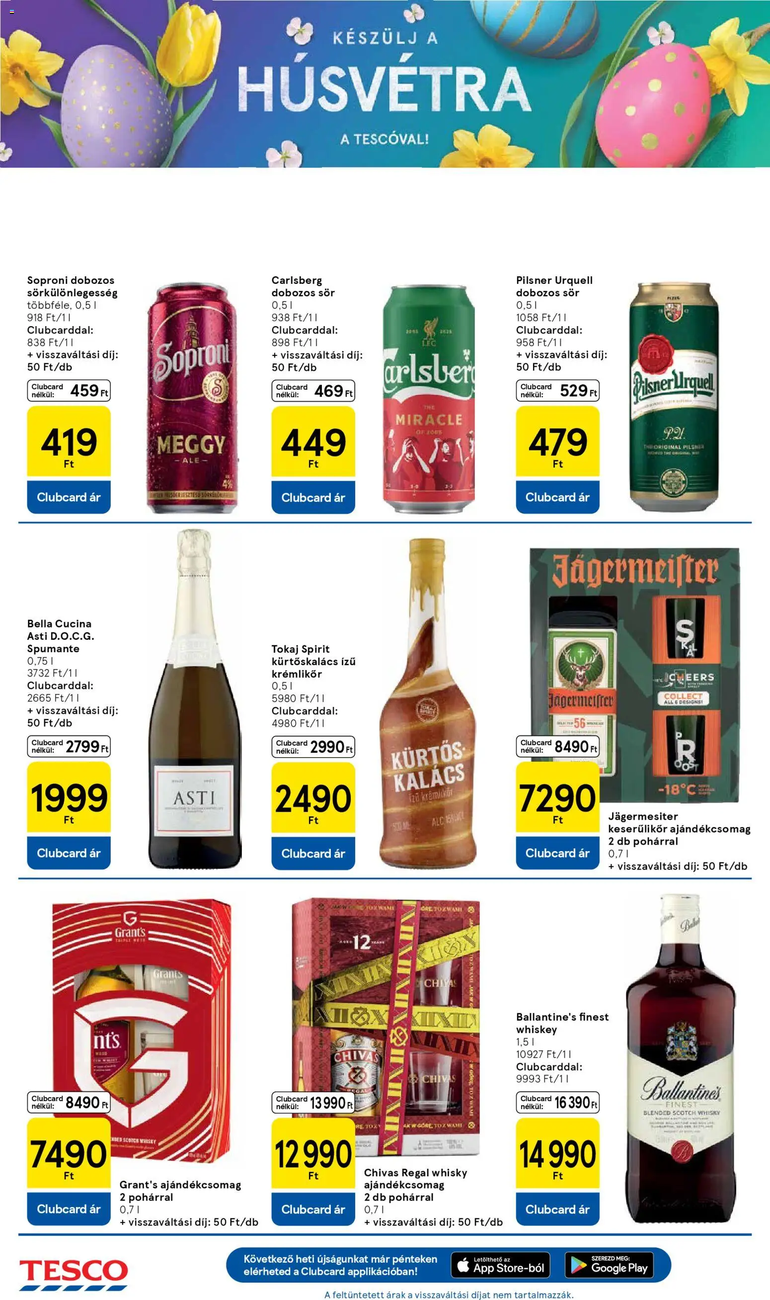 Tesco akciós ujság - amely érvényes a következő dátumtól: 12.03.2026 | Oldal: 26 | Termékek: Whiskey, Pilsner urquell, Krémlikőr, Kalács