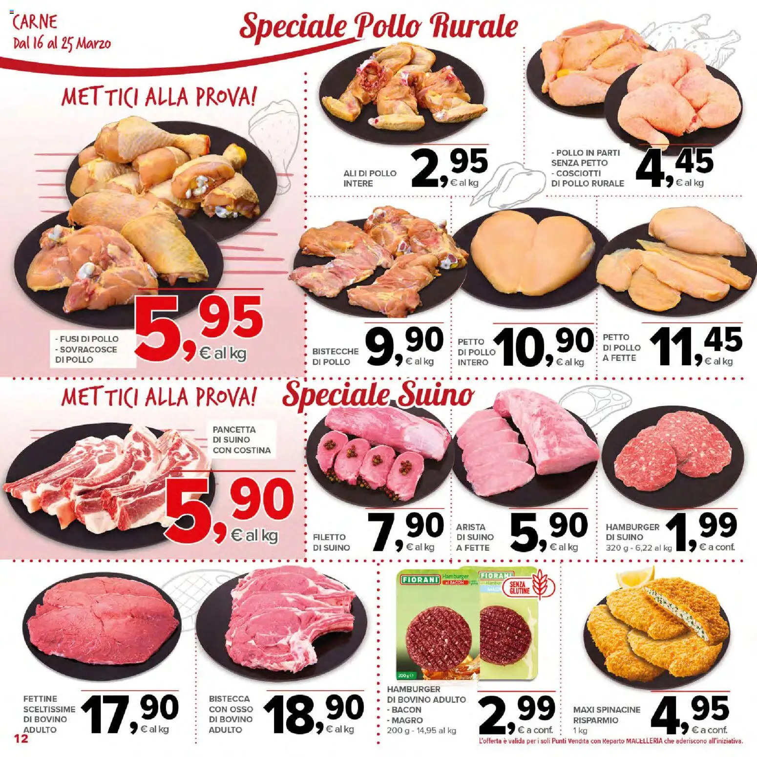 Volantino Todis del 16.03.2026 | Pagina: 12 | Prodotti: Bovino, Pollo, Pancetta, Hamburger