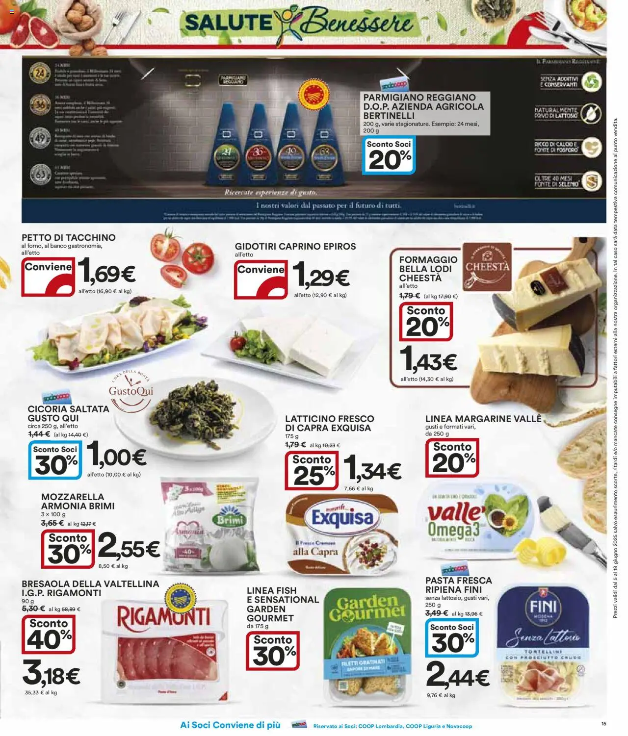 Volantino Ipercoop del 05.06.2025 | Pagina: 15 | Prodotti: Bresaola, Mozzarella, Pasta, Data