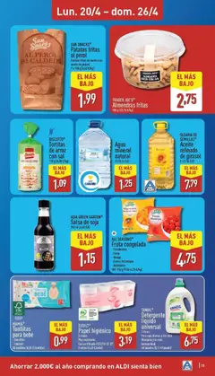 Vista previa Aldi folleto Canarias válido desde el 20.04.2026 | Página: 15 | Productos: Detergente, Aceite, Papel higienico, Arroz