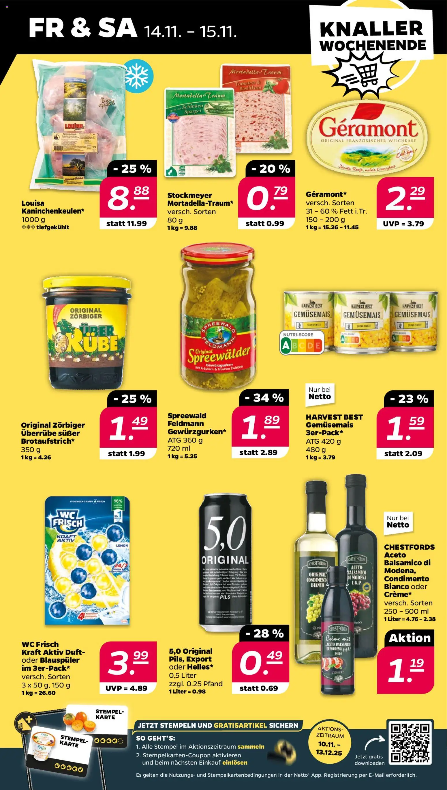 Netto Prospekt 	 – gültig ab 10.11.2025 | Seite: 33 | Produkte: Geramont, Pils, Spargel, Schinken