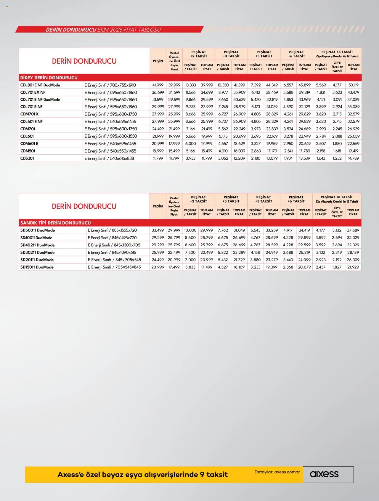Vestel Katalog - 17.10.2025 tarihinden itibaren geçerlidir | Sayfa: 23 | Ürünler: Dondurucu