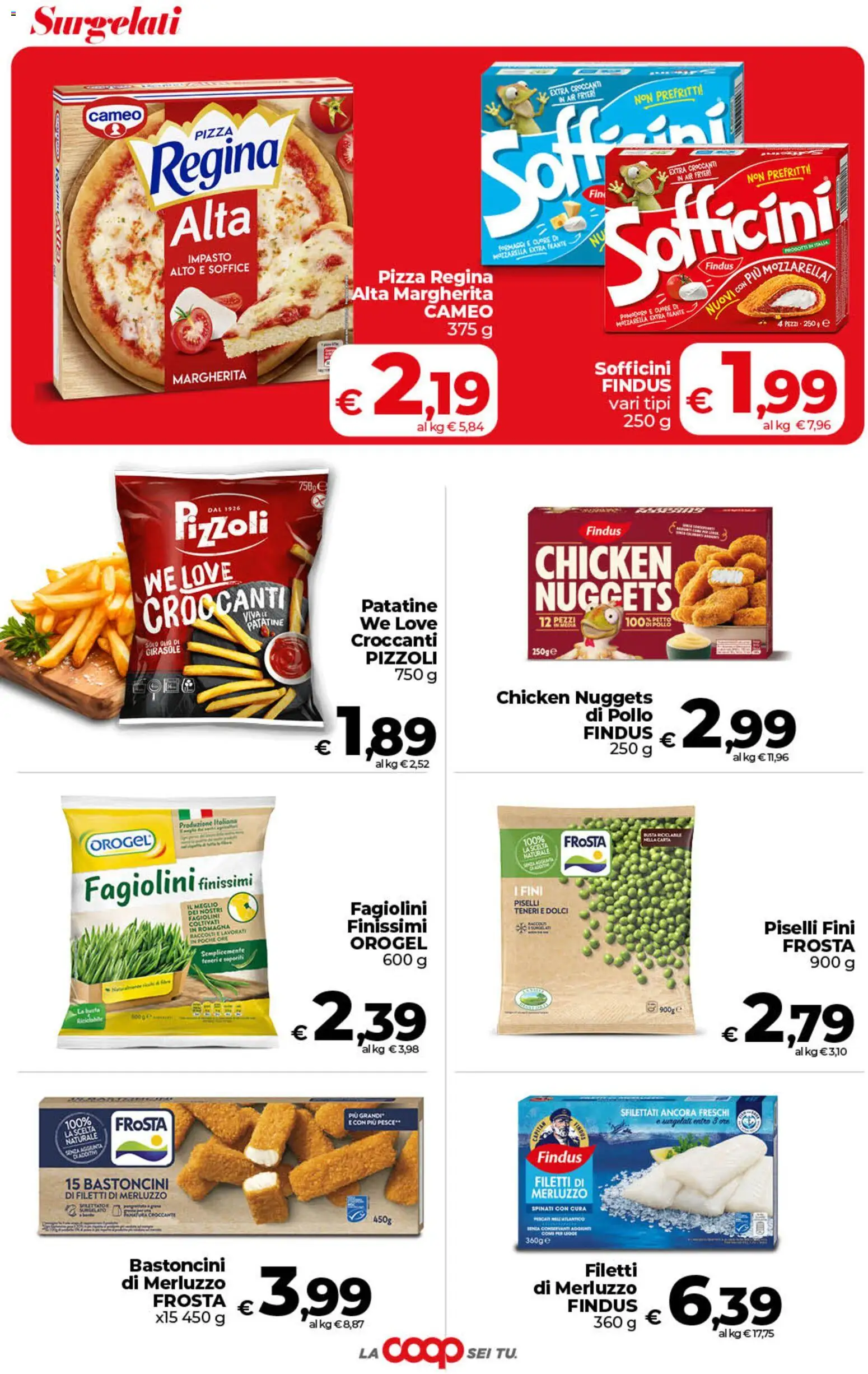 Volantino COOP del 28.04.2026 | Pagina: 22 | Prodotti: Pizza, Pollo, Pesce, Merluzzo