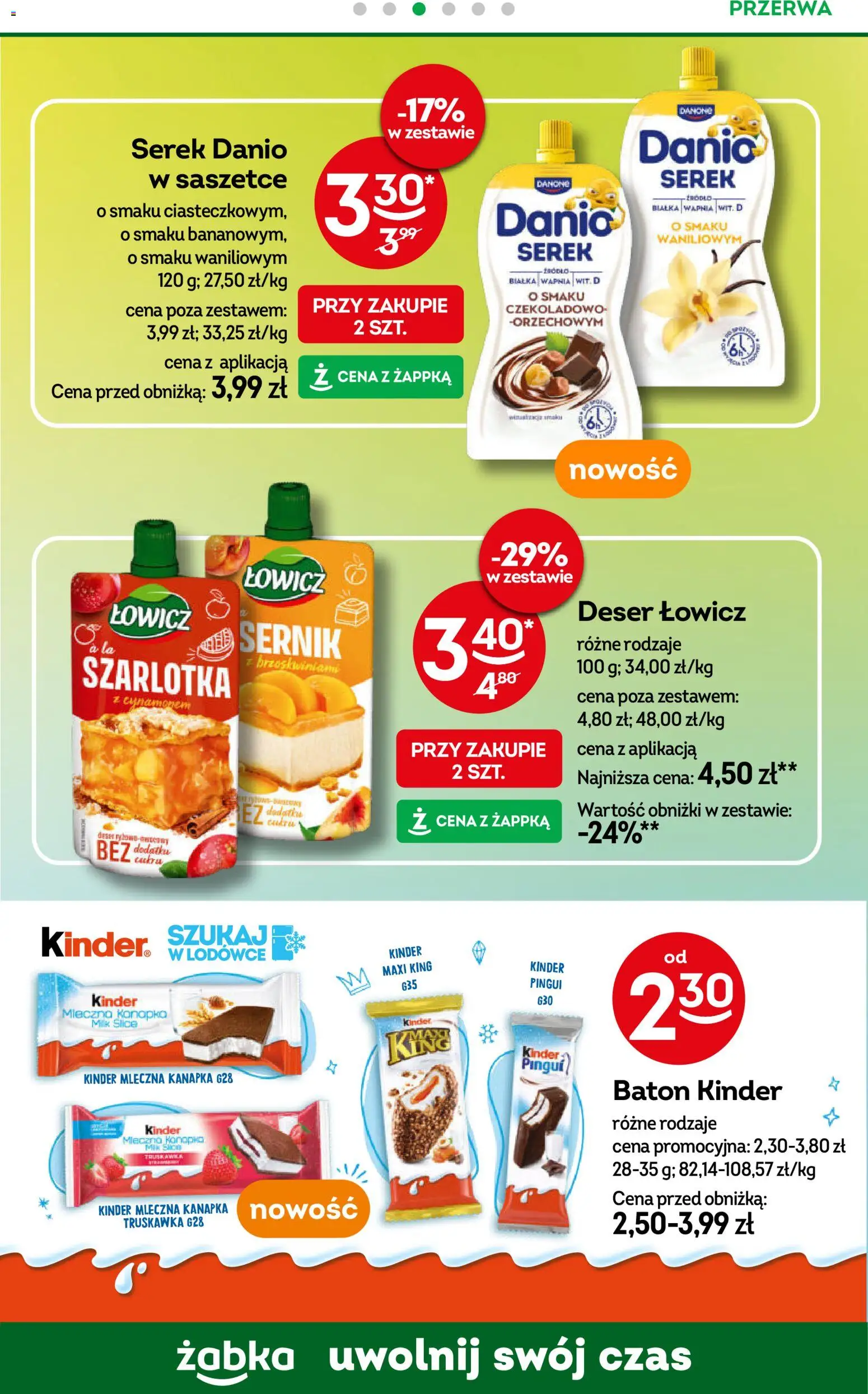 Żabka Gazetka od 22.10.2025 | Strona: 50 | Produkty: Serek, Baton