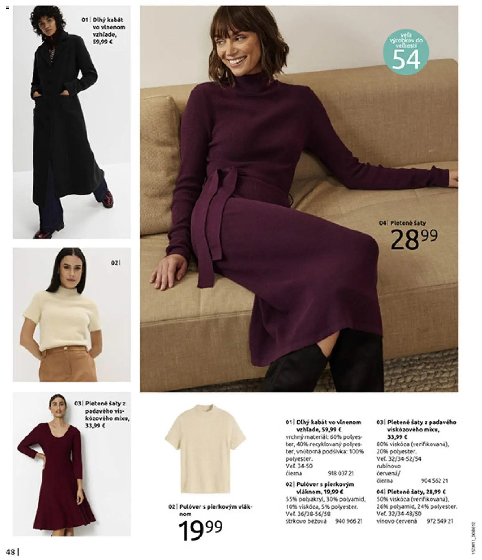 Nové Bonprix akcie – leták je platný od 16.12.2025 | Strana: 50 | Produkty: Šaty, Kabát