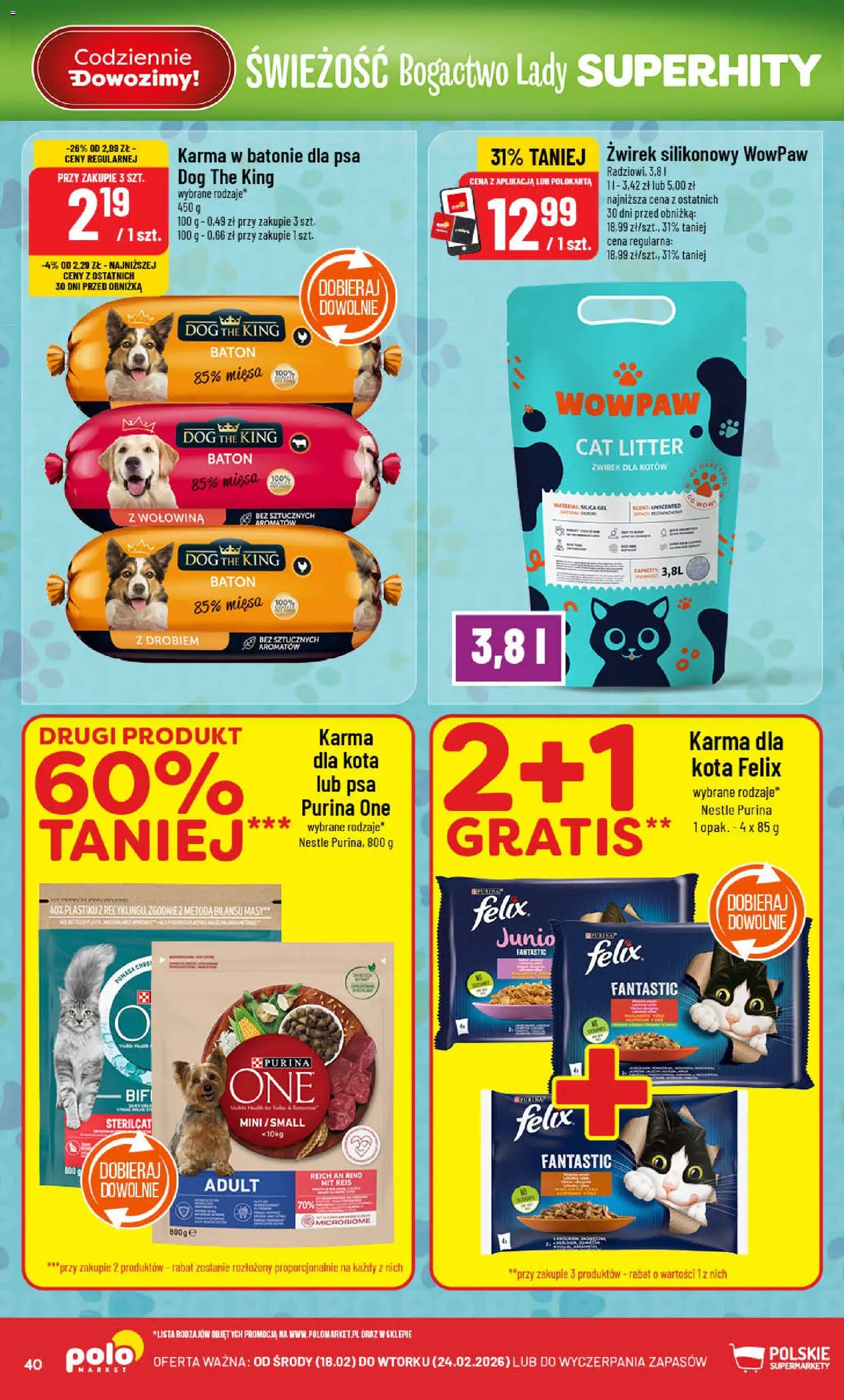POLOmarket Gazetka od 18.02.2026 | Strona: 40 | Produkty: Baton, Wołowina