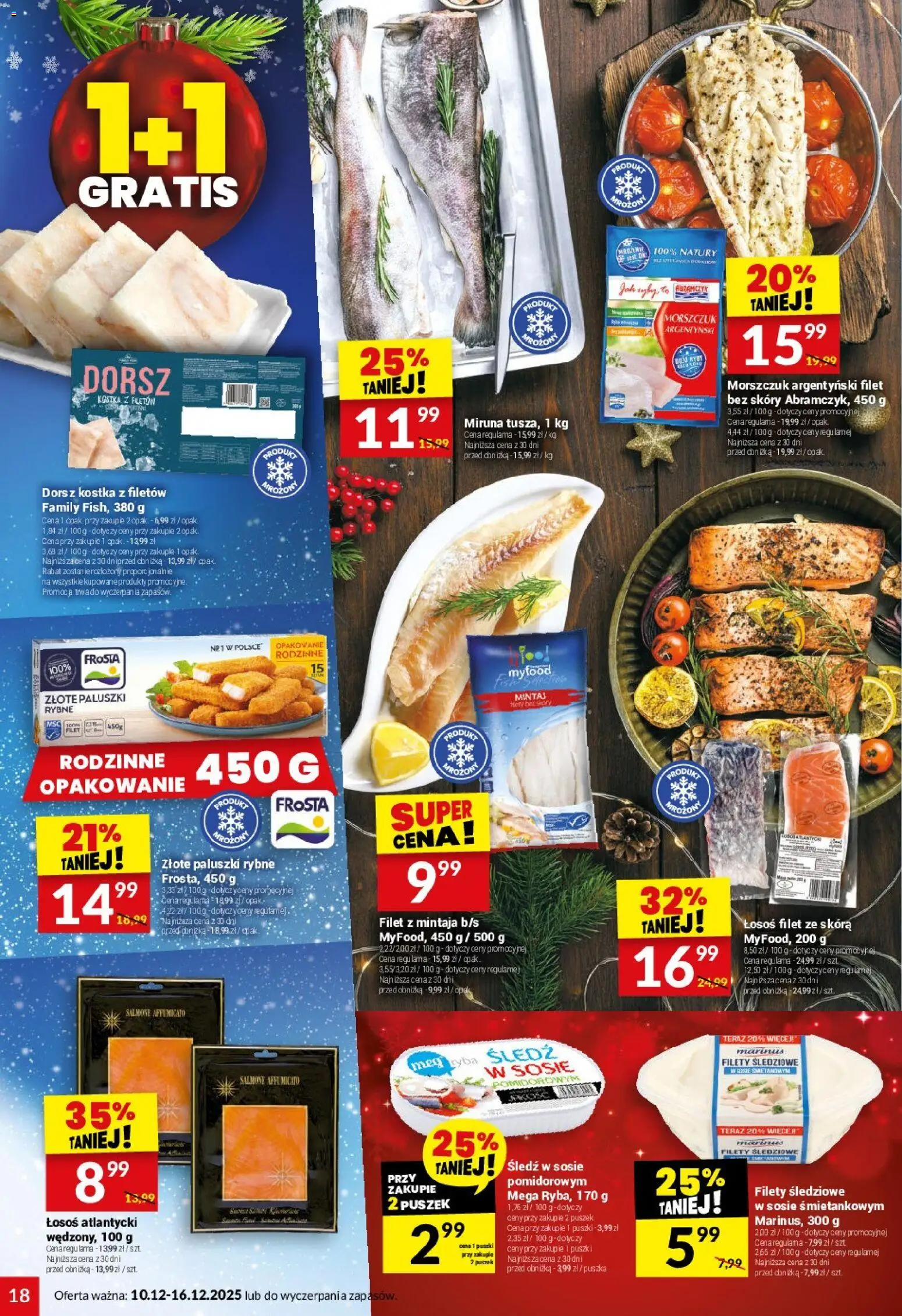 Twój Market Gazetka od 10.12.2025 | Strona: 18 | Produkty: Dorsz, Mintaj, Morszczuk, Paluszki