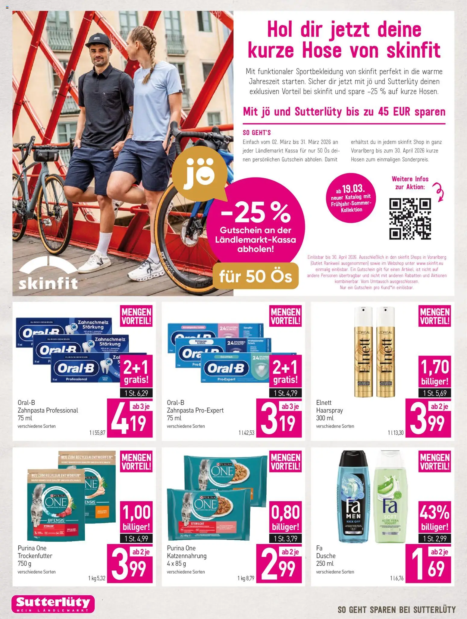 Sutterlüty Flugblatt gültig ab 05.03.2026 | Seite: 22 | Produkte: Hose, Kurze hose, Haarspray, Zahnpasta