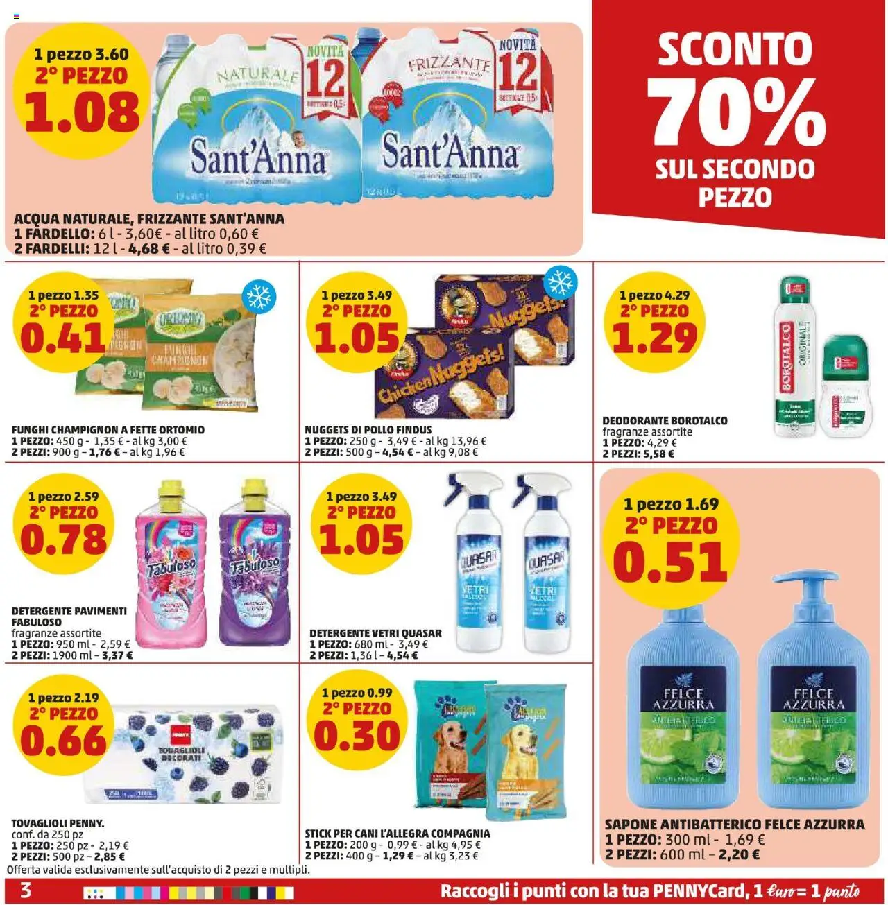 Volantino PENNY del 10.09.2025 | Pagina: 3 | Prodotti: Sapone, Detergente, Nuggets, Funghi