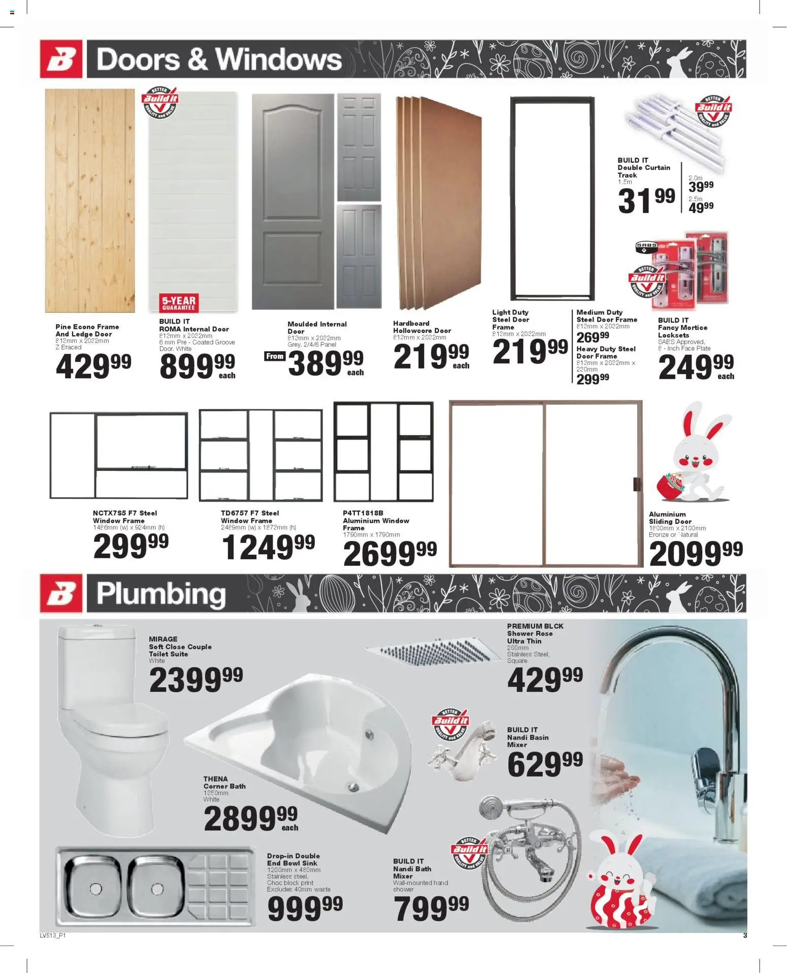 New Build It catalogue – valid from 25.03.2026 | Page: 3 | Products: Plate, Toilet, Light, Basin