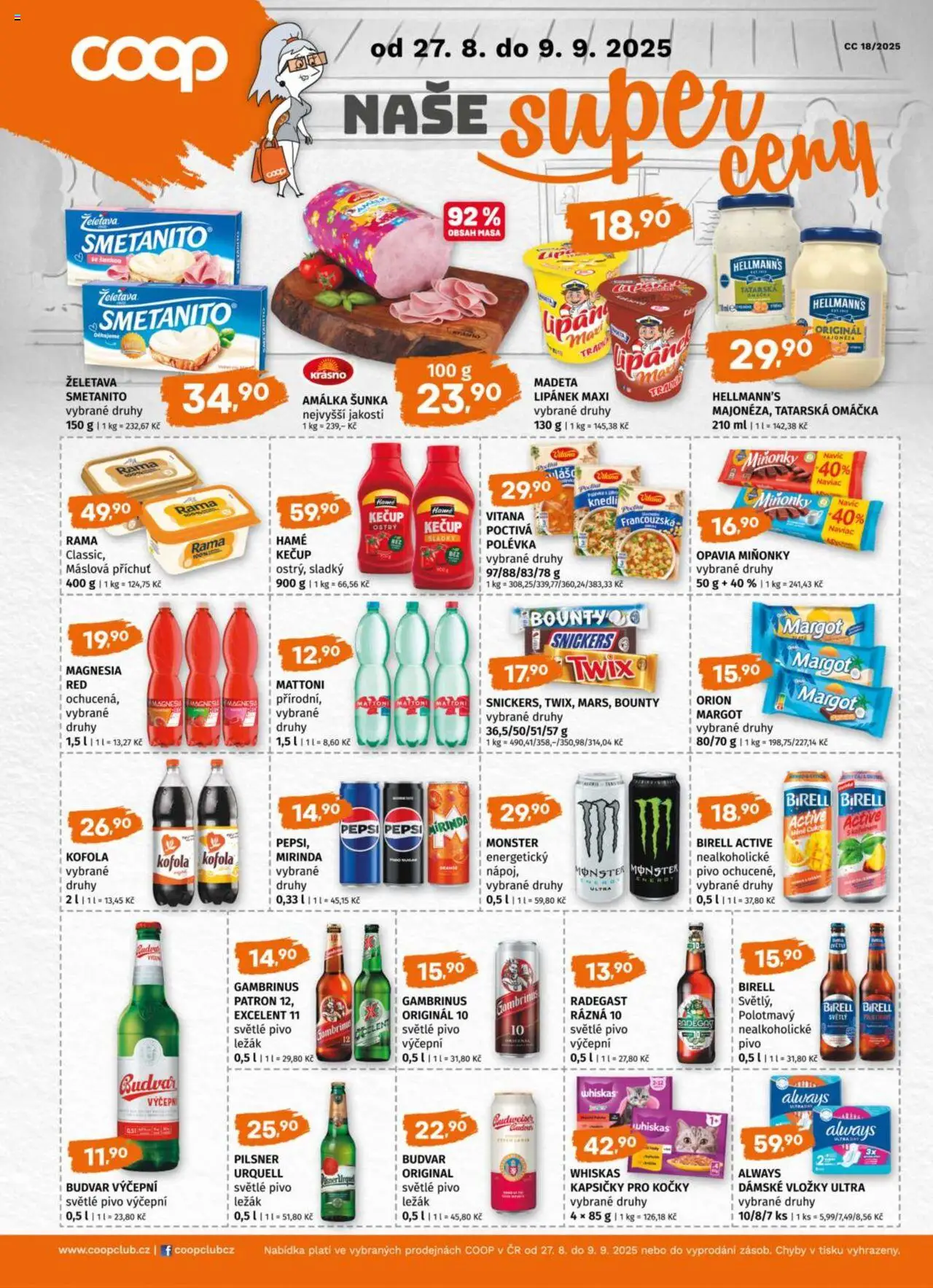 Terno leták - Tábor od 03.09.2025 | Strana: 17 | Produkty: Pivo, Vložky, Kapsičky pro kočky, Radegast