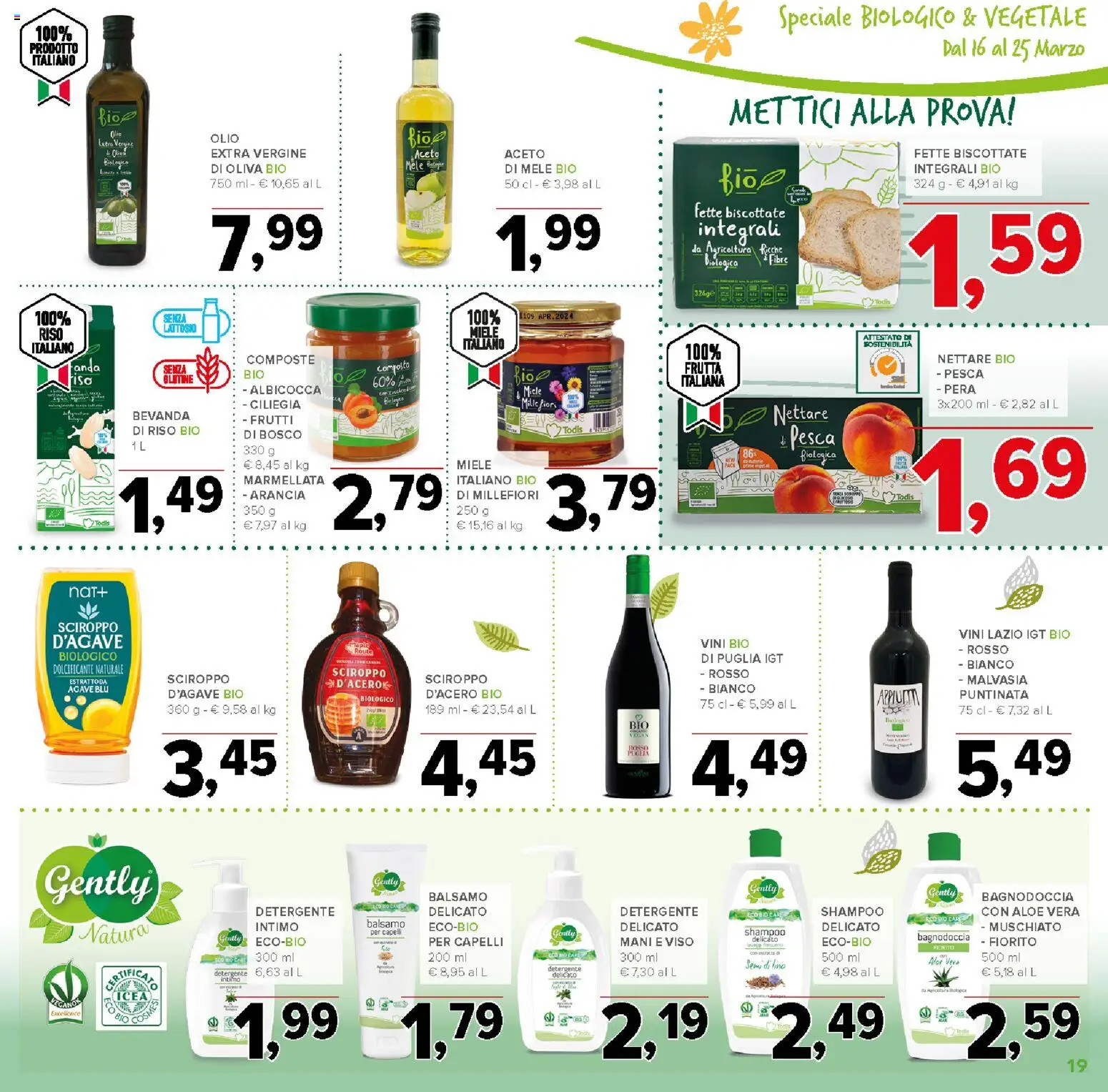Volantino Todis del 16.03.2026 | Pagina: 19 | Prodotti: Mele, Intimo, Olio, Arancia