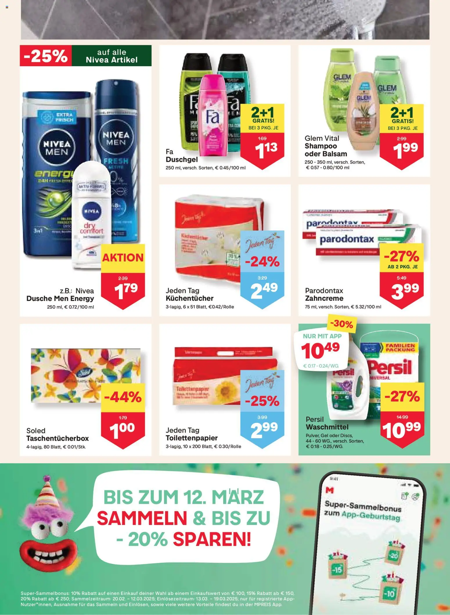 MPREIS Hohenems gültig ab 27.02.2026 | Seite: 10 | Produkte: Dusche, Shampoo, Duschgel, Waschmittel
