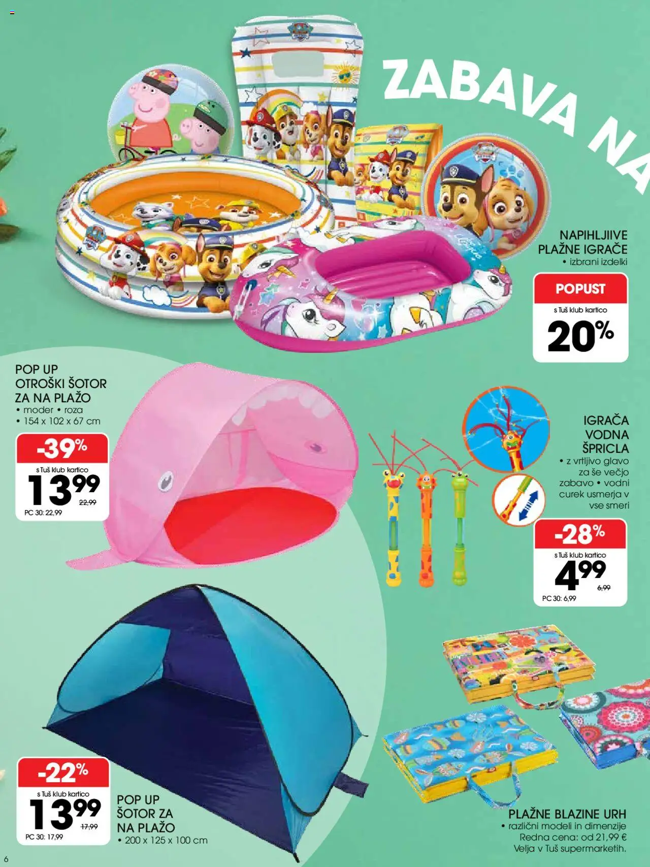 Tuš katalog brezskrbno poletje │ velja od 18.06.2025 | Stran: 6 | Izdelki: Šotor