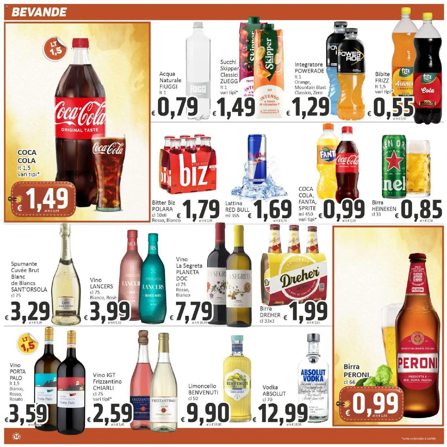 Volantino Paghi Poco del 03.03.2026 | Pagina: 14 | Prodotti: Acqua, Bibite, Scaffale, Red Bull