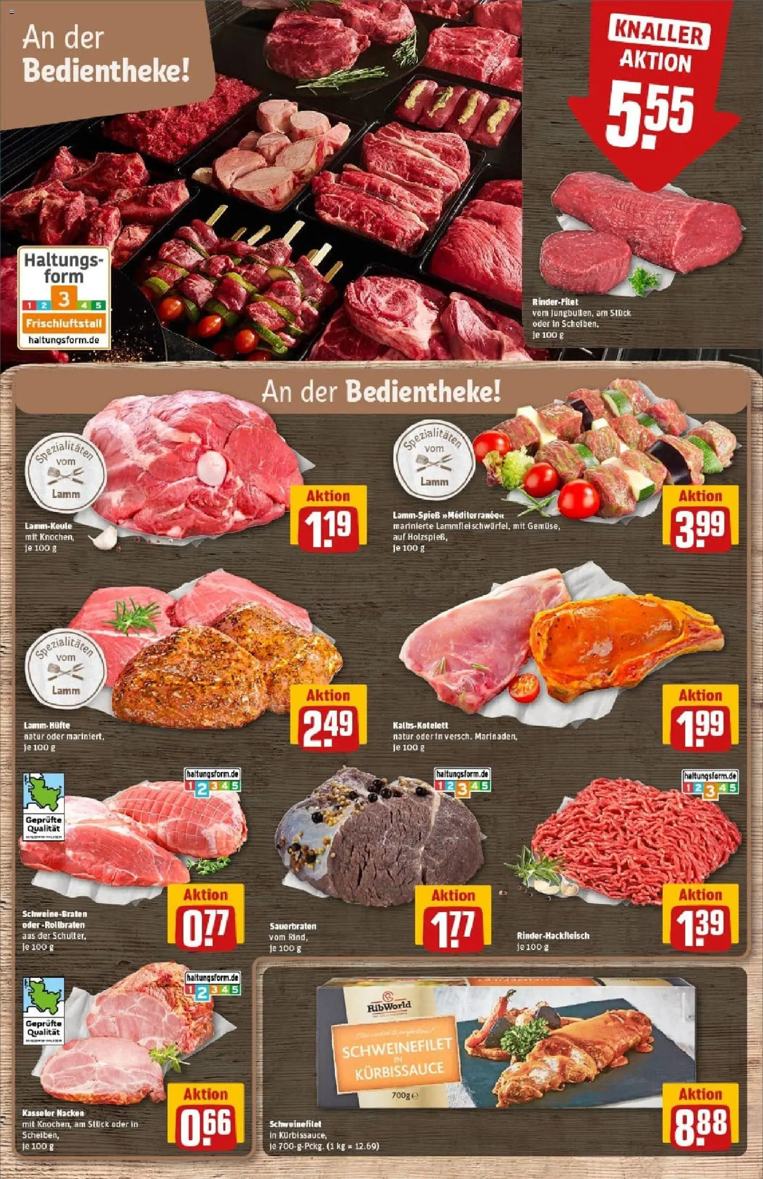 Rewe prospekt Kiel	 – gültig ab 26.10.2025 | Seite: 11 | Produkte: Lammkeule, Rinderfilet, Schweinefilet, Kasseler nacken