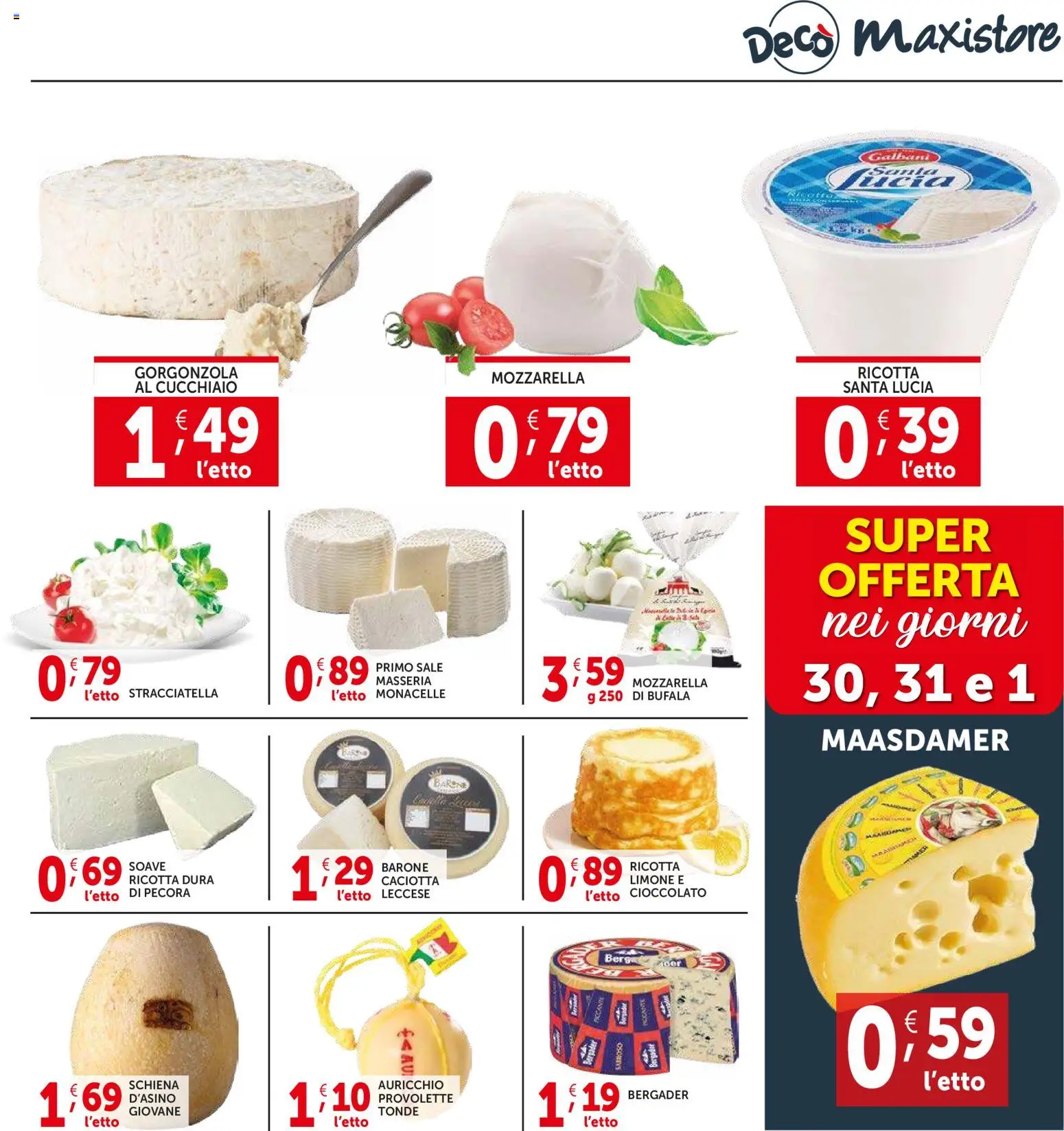 Volantino Decò del 27.03.2026 | Pagina: 7 | Prodotti: Sale, Ricotta, Gorgonzola, Stracciatella