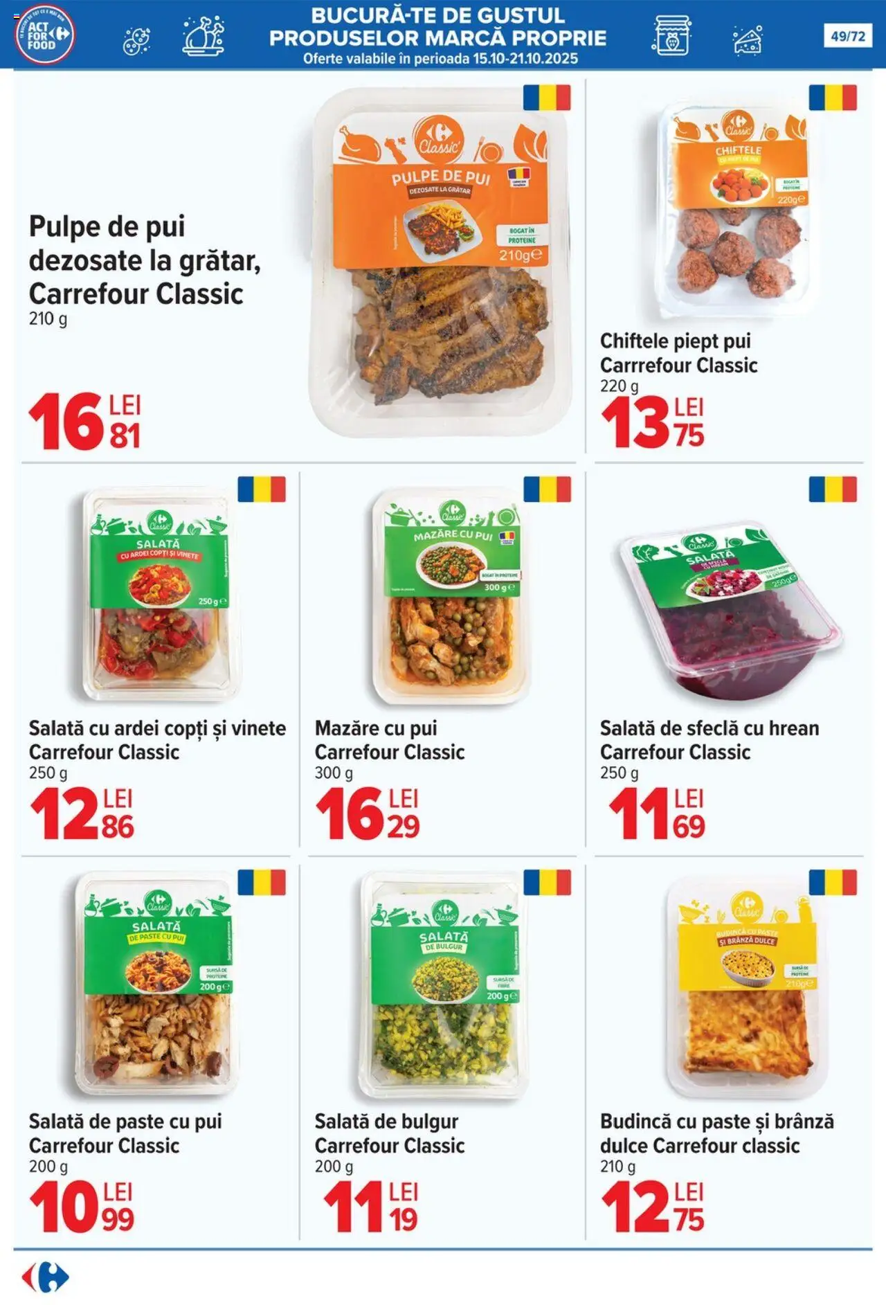 Noul catalog Carrefour – valabil de la 15.10.2025 | Pagină: 51 | Produse: Masaüstü kılıfı, Ardei, Paste, Chiftele