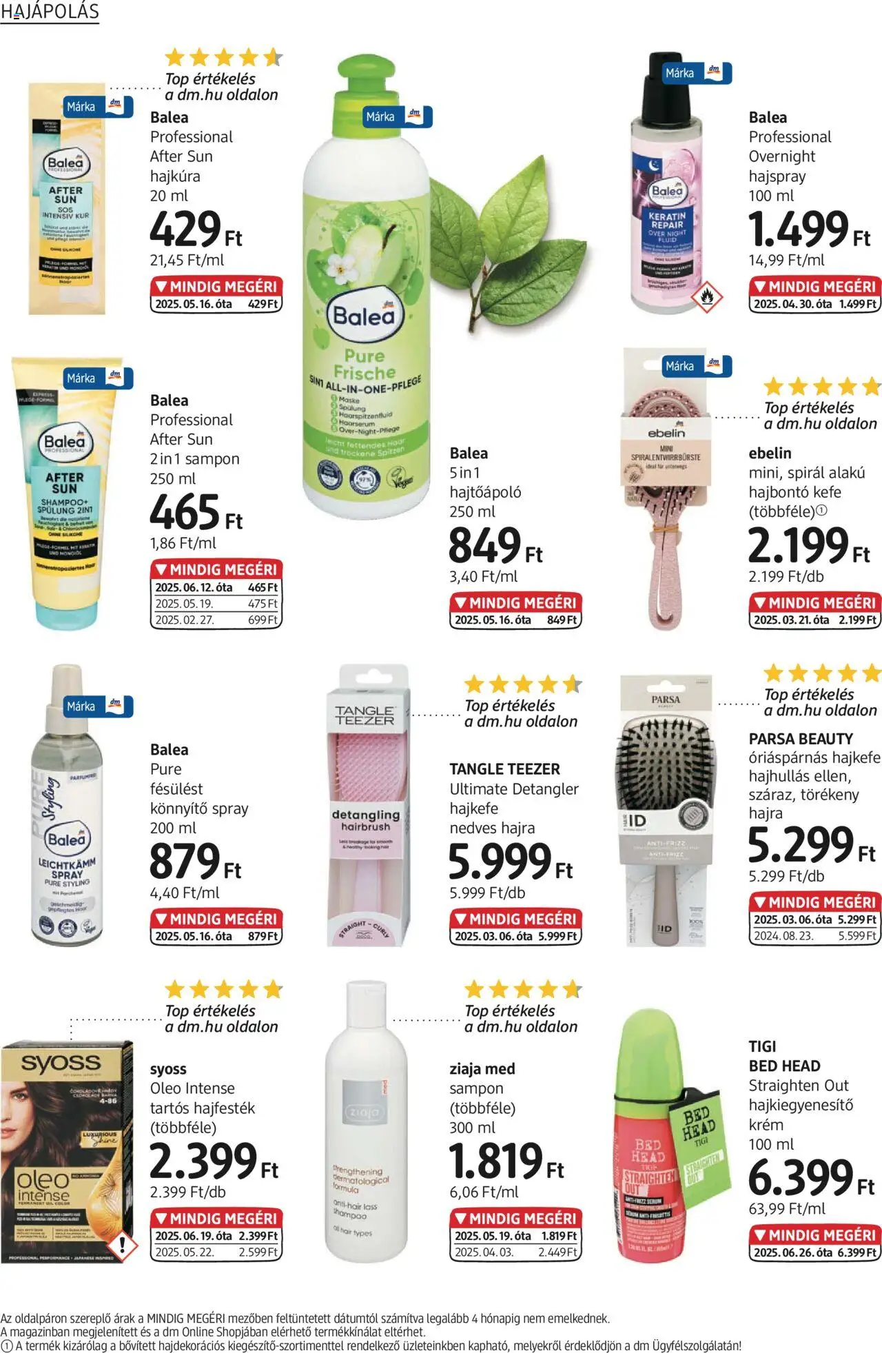 DM Drogerie Markt akciós ujság - amely érvényes a következő dátumtól: 17.07.2025 | Oldal: 10 | Termékek: Hajkiegyenesítő, Hajfesték, Sampon, Kefe