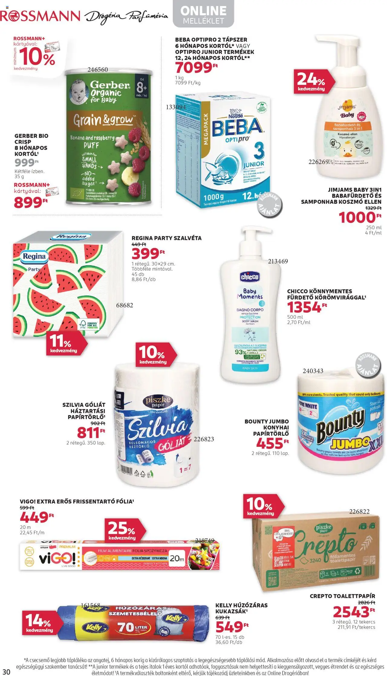 Rossmann akciós ujság - amely érvényes a következő dátumtól: 02.06.2025 | Oldal: 32 | Termékek: Body, Papírtörlő, Puff