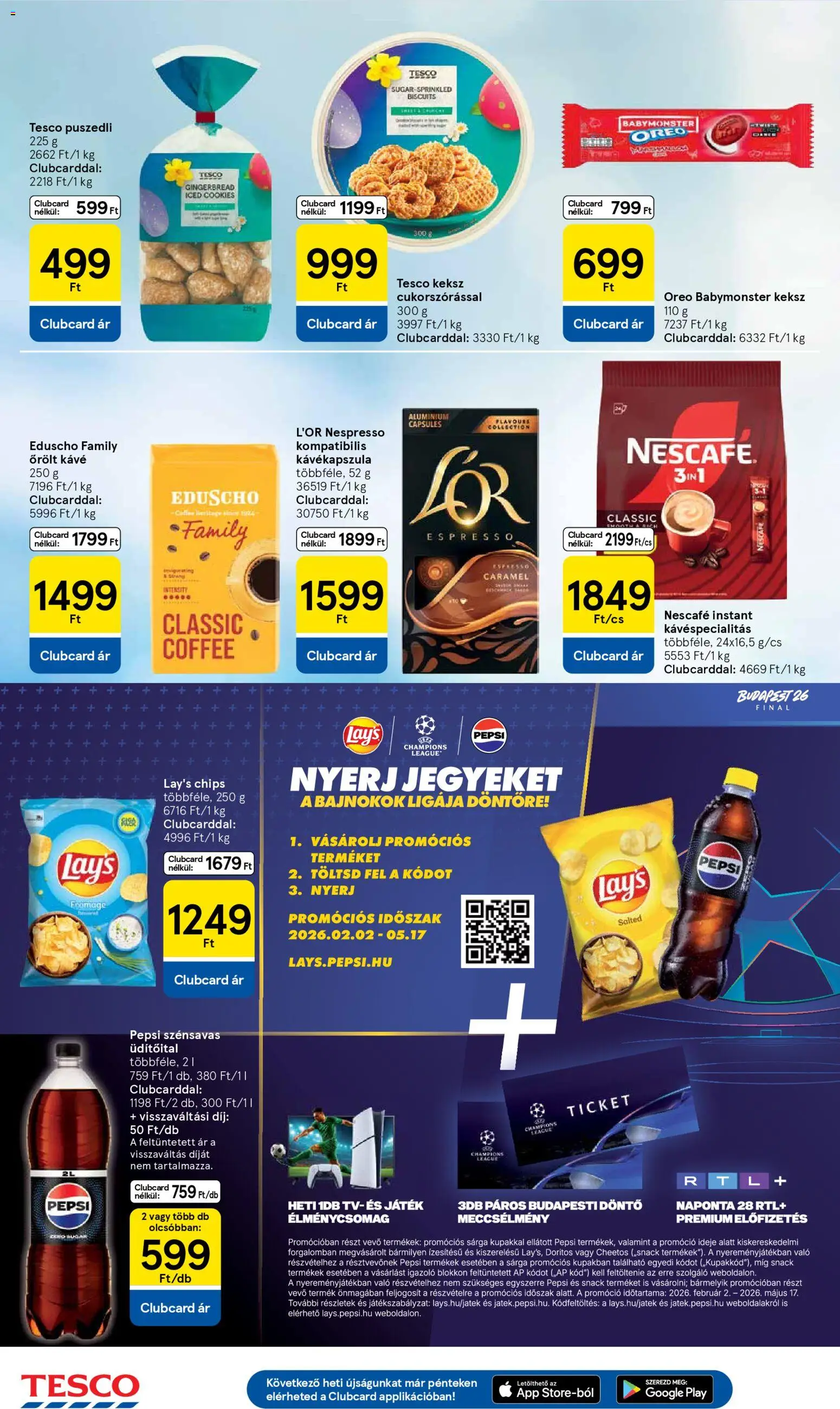 Tesco akciós ujság - amely érvényes a következő dátumtól: 19.03.2026 | Oldal: 24 | Termékek: Pepsi, Cheetos, Kávé, Őrölt kávé