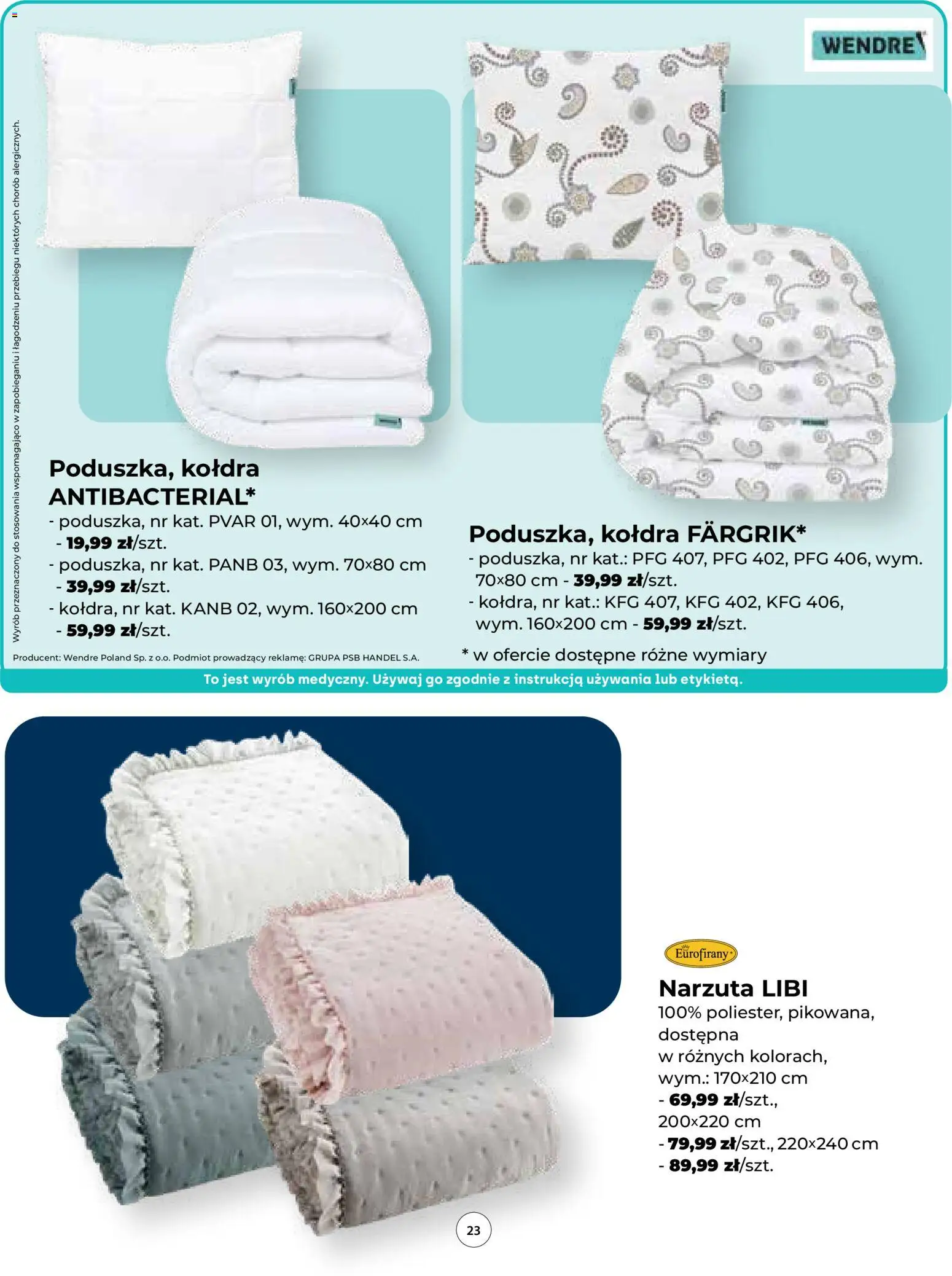 Mrówka Gazetka od 15.01.2026 | Strona: 23 | Produkty: Kołdra