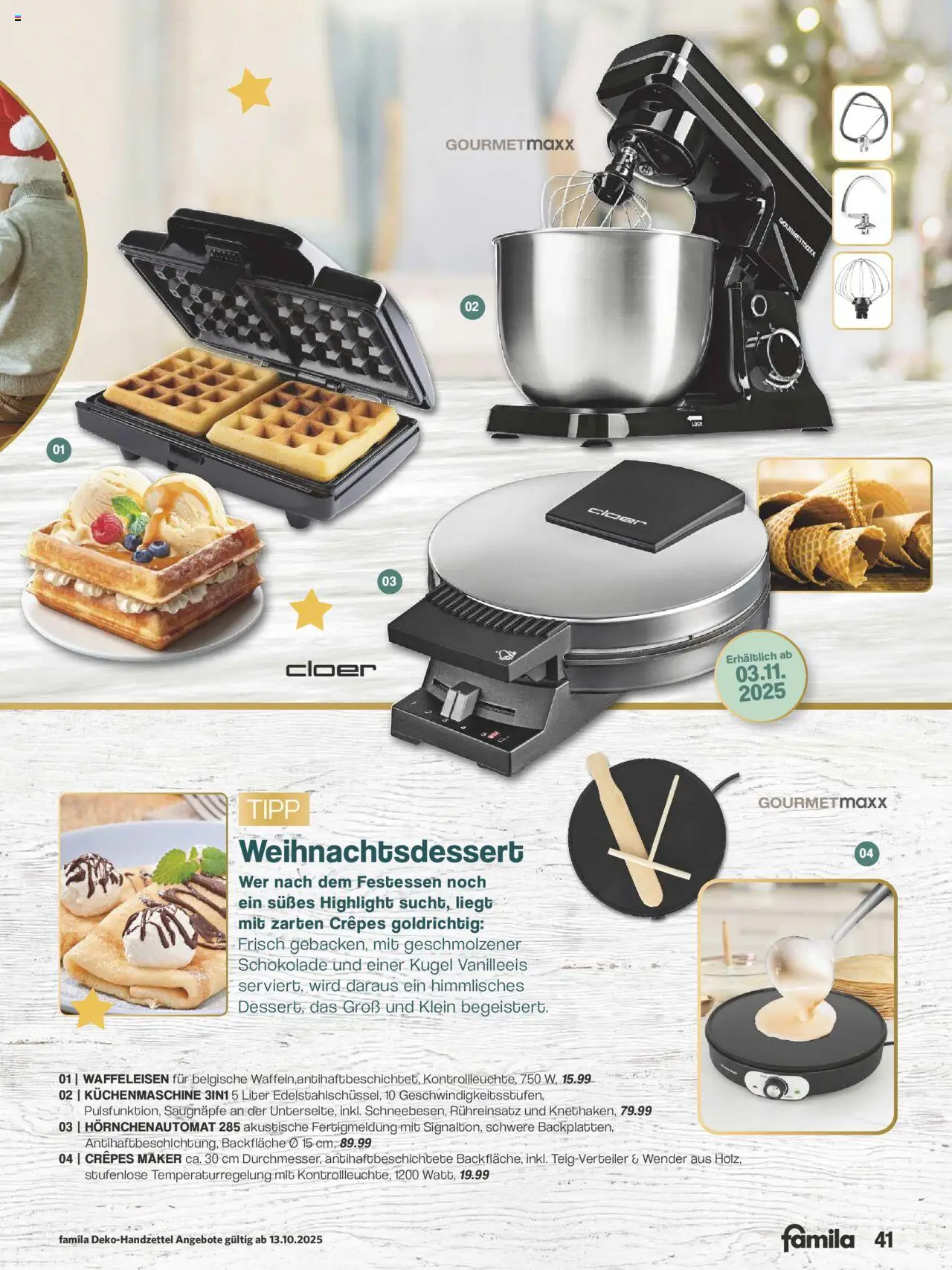 Famila Nordwest Die schönste Zeit des Jahres – gültig ab 13.10.2025 | Seite: 41 | Produkte: Schokolade, Waffeleisen