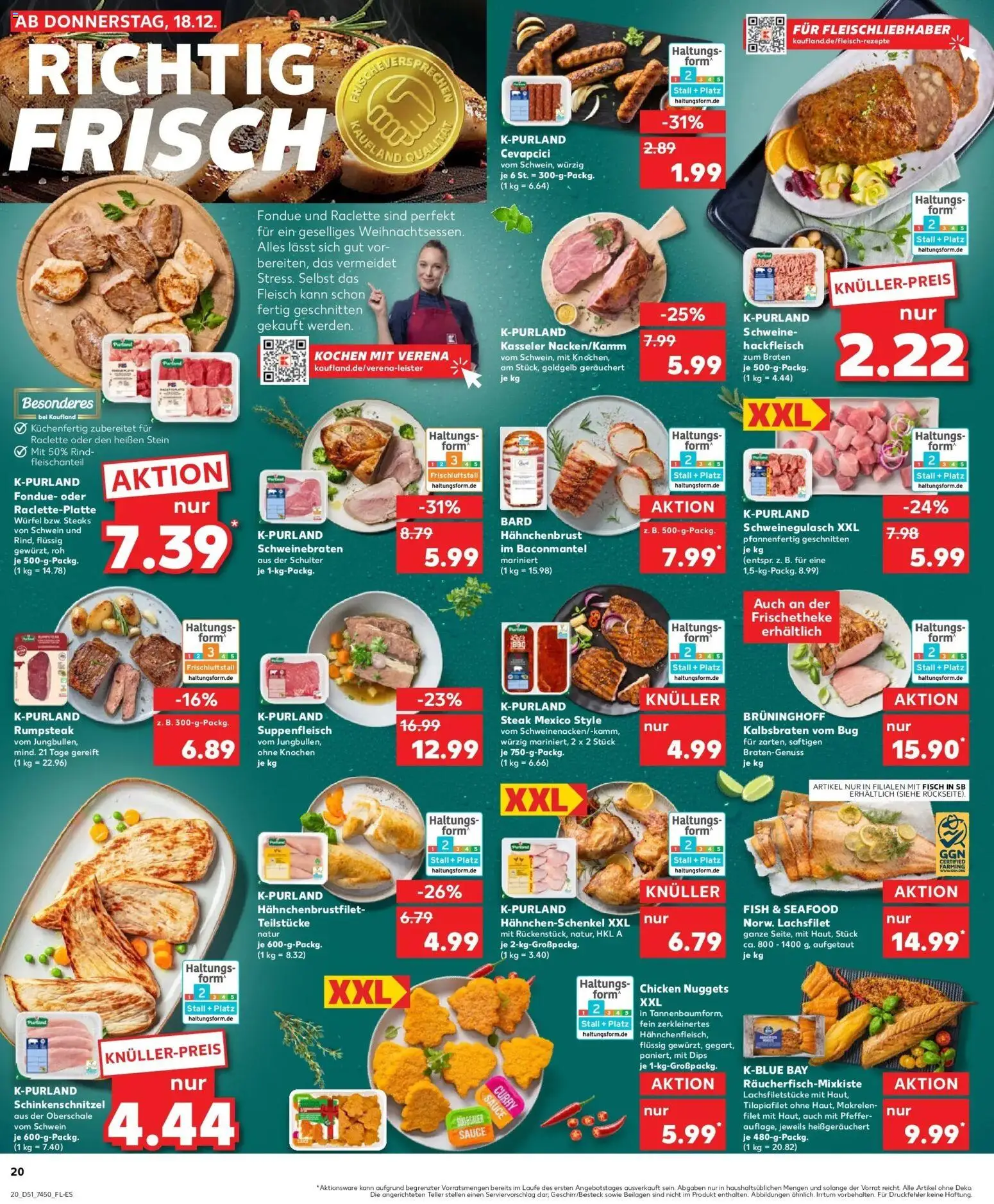 Kaufland prospekt Bad Nauheim	 – gültig ab 22.12.2025 | Seite: 20 | Produkte: Hahnchenschenkel, Pfeffer, Steak, Hahnchenbrust