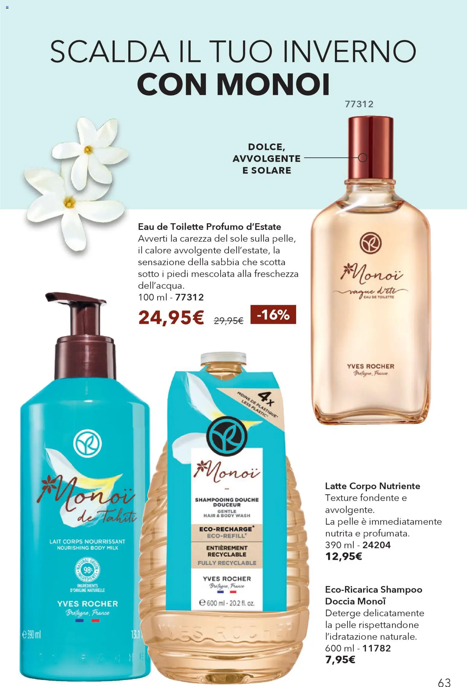 Volantino Yves Rocher del 17.02.2026 | Pagina: 63 | Prodotti: Shampoo, Latte, Doccia, Profumo
