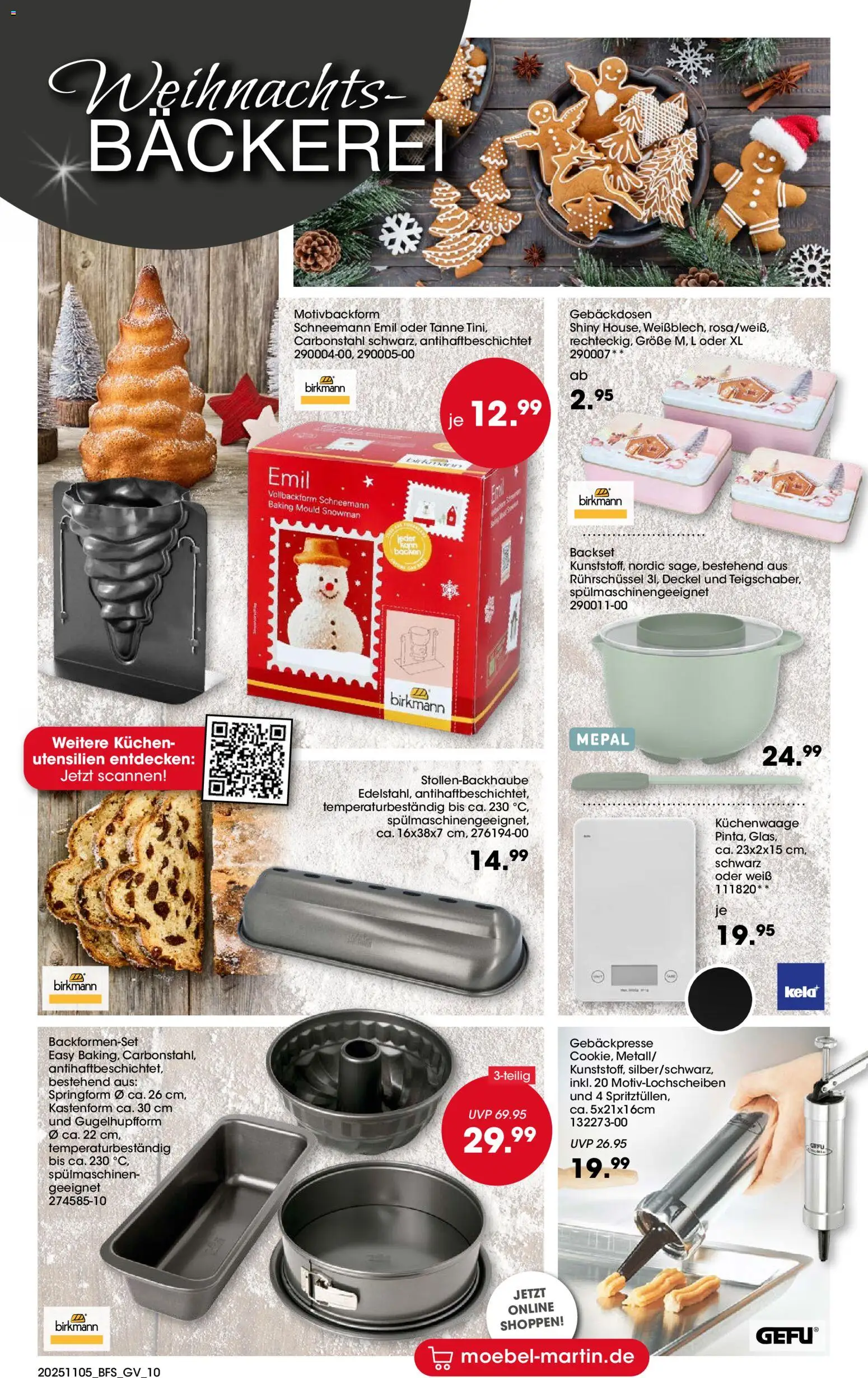 Möbel Martin Zauberhafte Weihnachtszeit – gültig ab 05.11.2025 | Seite: 10 | Produkte: Bäckerei, Kuchen