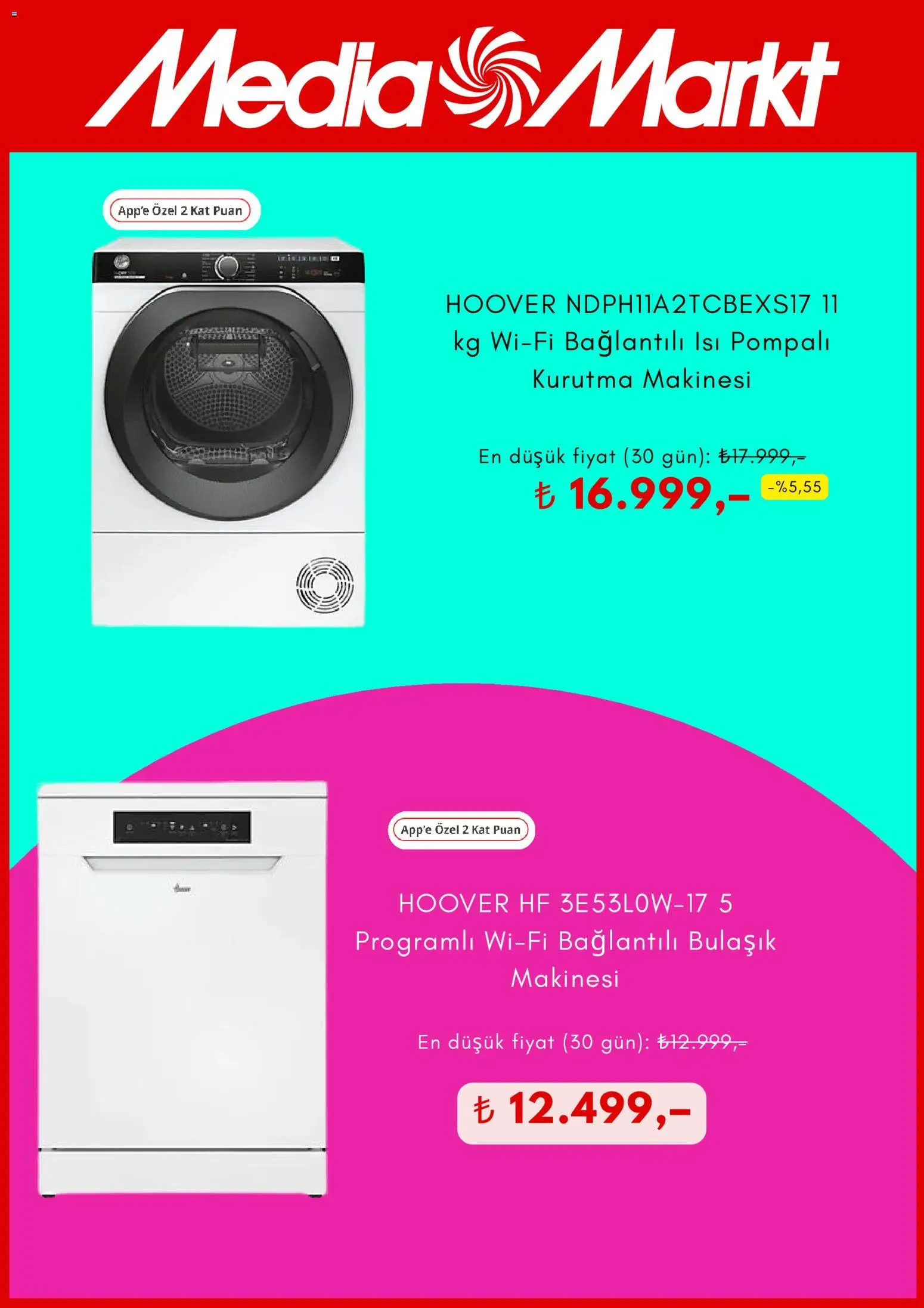 Media Markt Black Friday - 07.11.2025 tarihinden itibaren geçerlidir | Sayfa: 5 | Ürünler: Kurutma makinesi, Bulaşık makinesi