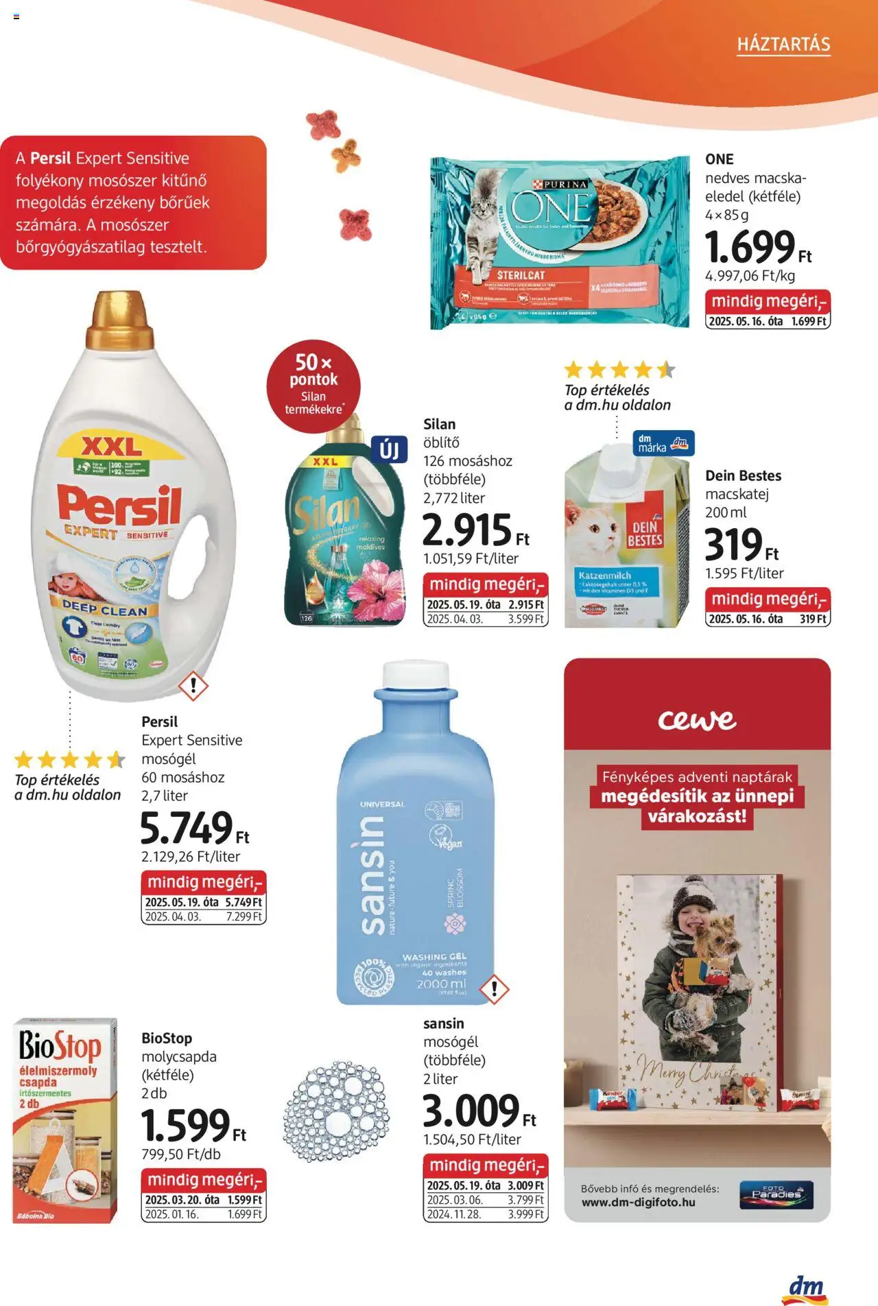 DM Drogerie Markt akciós ujság - amely érvényes a következő dátumtól: 02.10.2025 | Oldal: 23 | Termékek: Persil, Macskaeledel, Öblítő, Mosószer