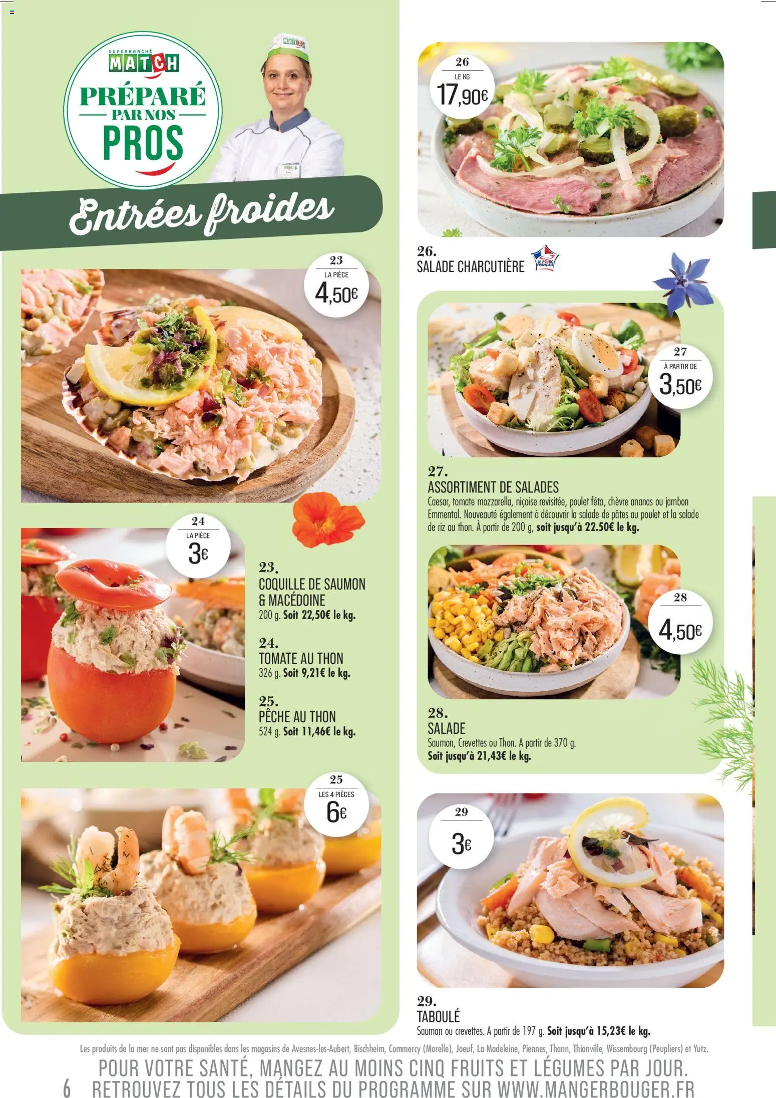 {H1} | Page: 6 | Produits: Crevettes, Thon, Ananas, Saumon