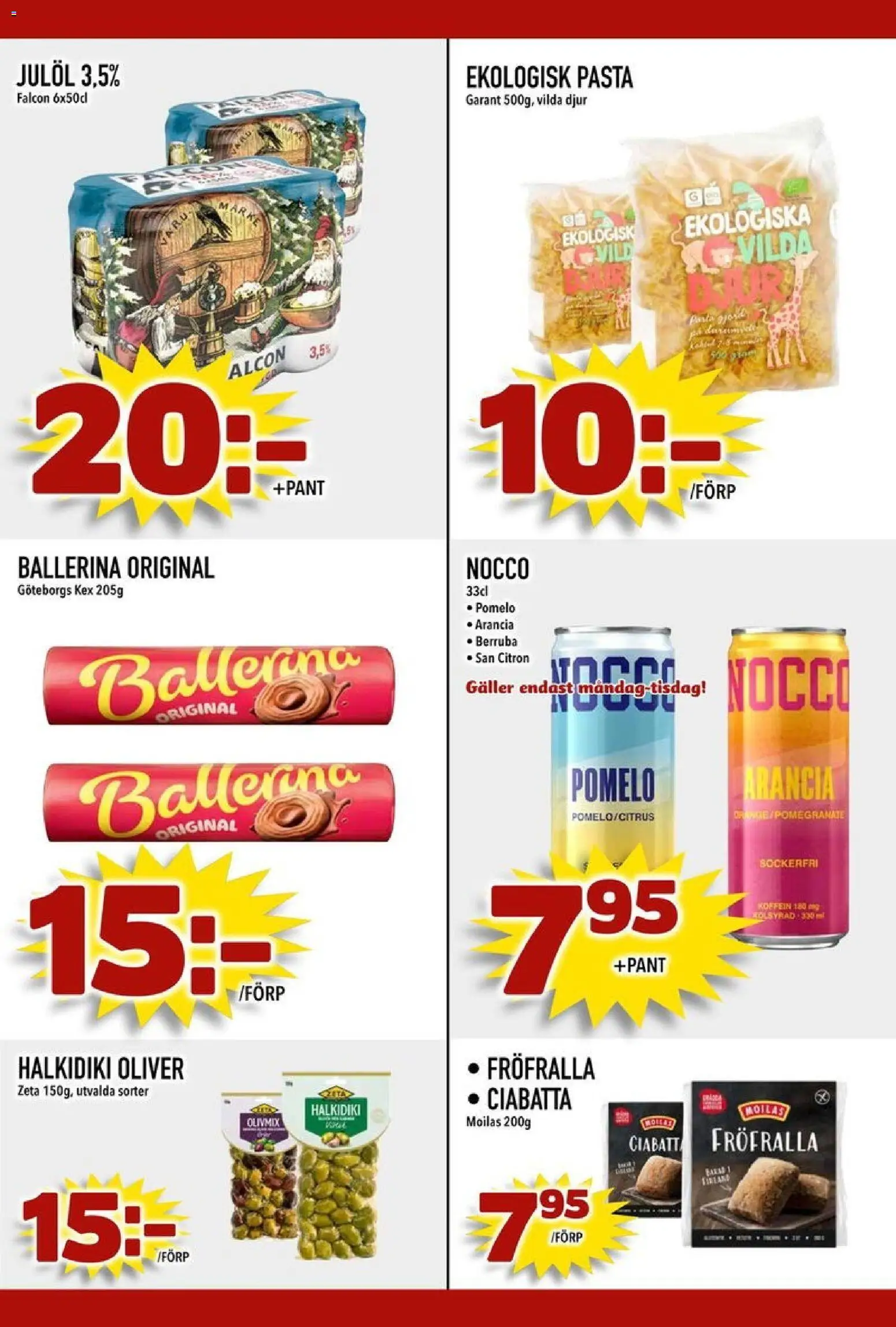 Din Mat reklamblad aktuell från 19.01.2026 | Sida: 3 | Produkter: Oliver, Ballerina, Pasta, Citron