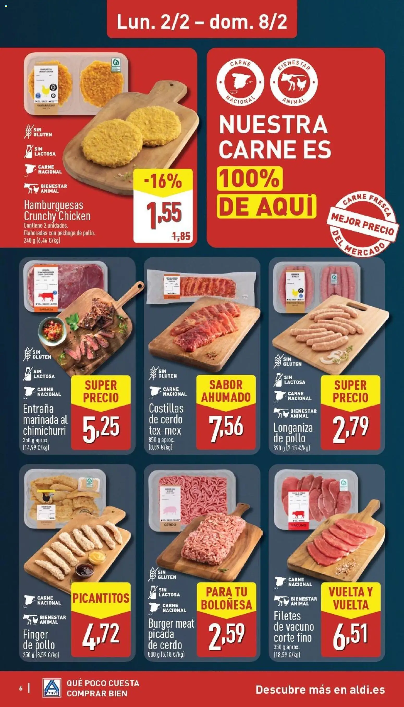 Aldi folleto Baleares │ válido desde el 02.02.2026 | Página: 6 | Productos: Cerdo, Longaniza
