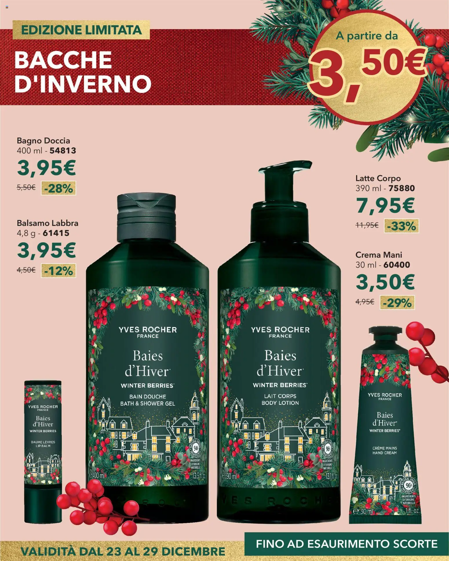 Volantino Yves Rocher del 23.12.2025 | Pagina: 5 | Prodotti: Balsamo, Crema, Latte, Doccia