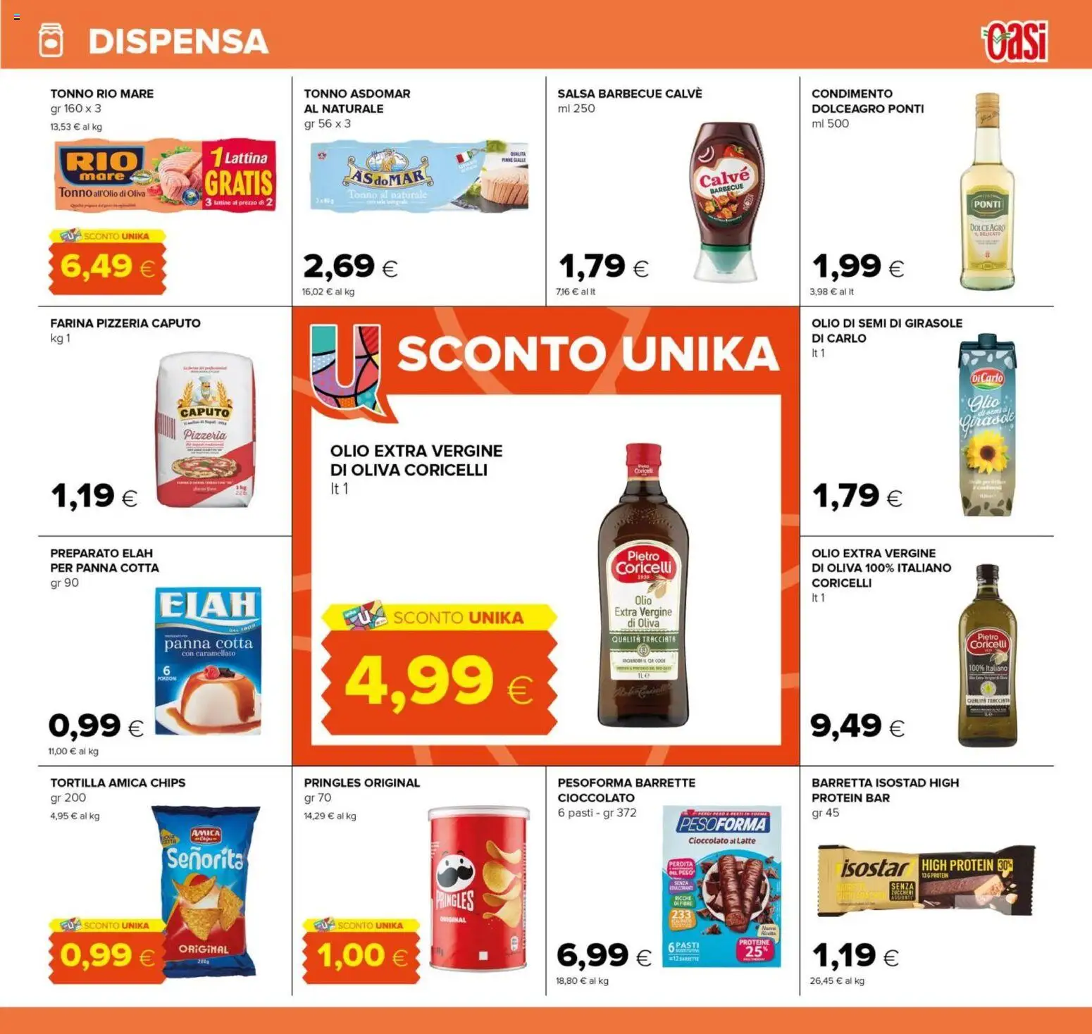 Volantino Oasi del 07.04.2026 | Pagina: 13 | Prodotti: Latte, Farina, Tonno al naturale, Salsa barbecue