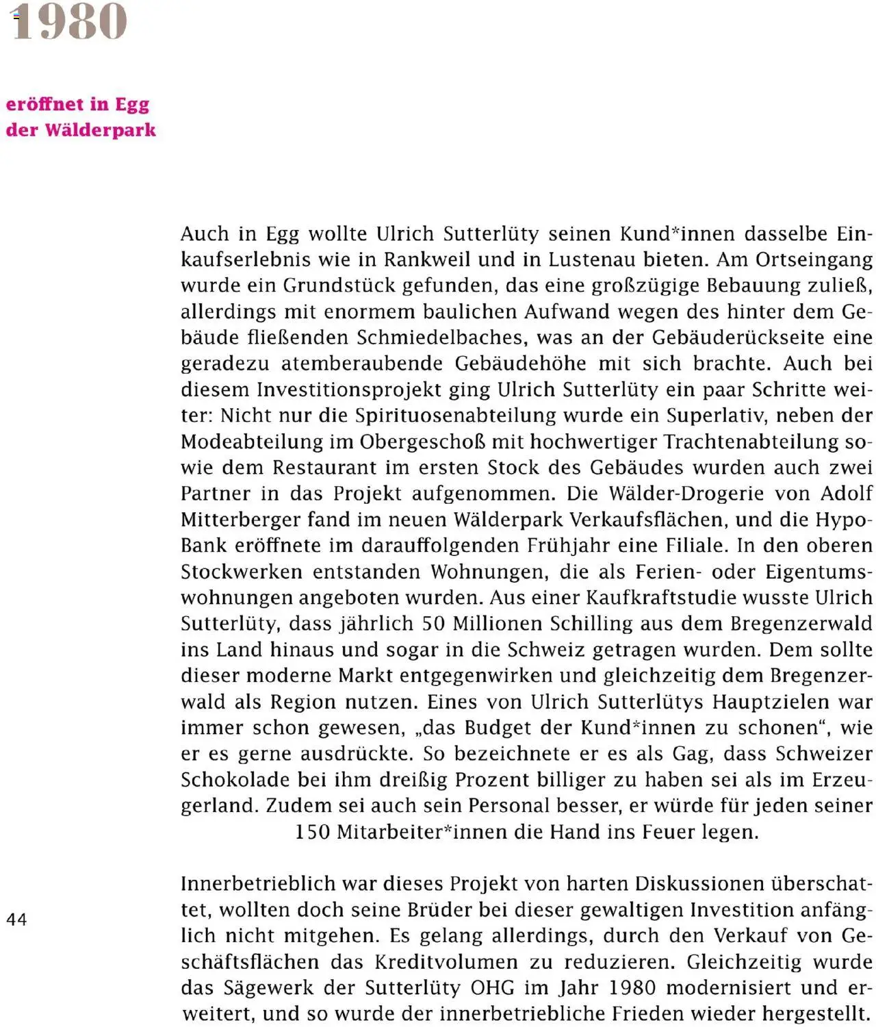 Sutterlüty Unsere Chronik gültig ab 01.08.2025 | Seite: 44 | Produkte: Schokolade
