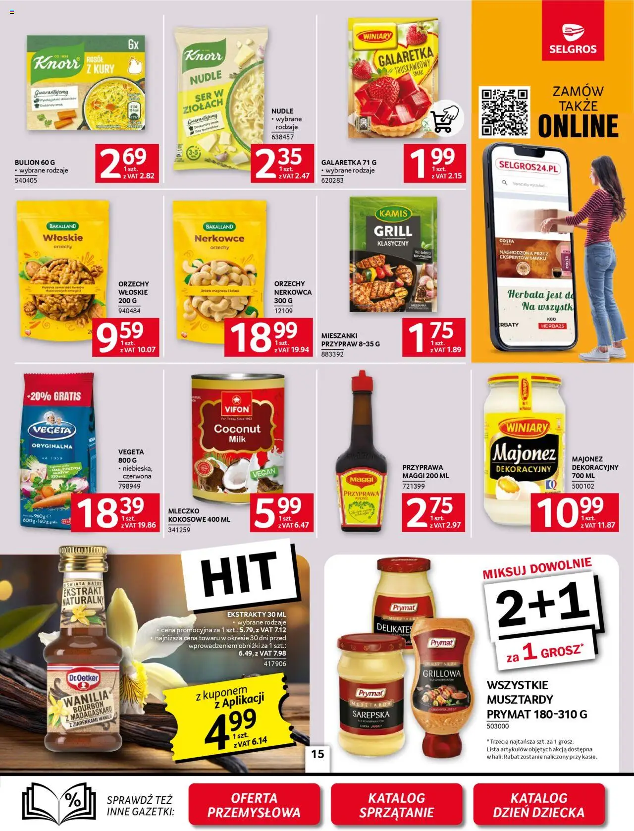 Selgros cash&carry Gazetka od 22.05.2025 | Strona: 15 | Produkty: Vifon, Sok, Herbata, Majonez