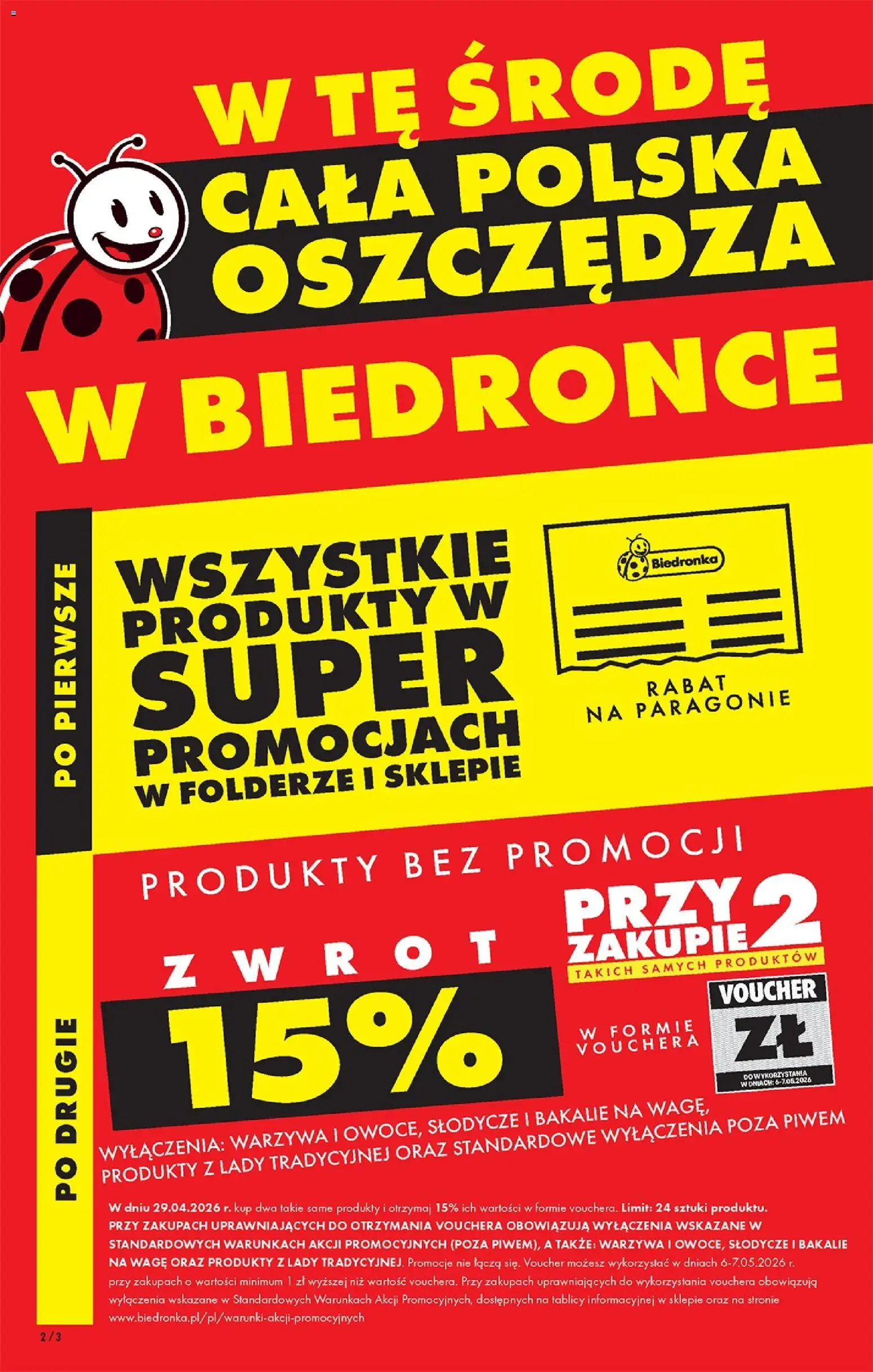 Biedronka gazetka od środy od 29.04.2026 | Strona: 2 | Produkty: Słodycze, Warzywa