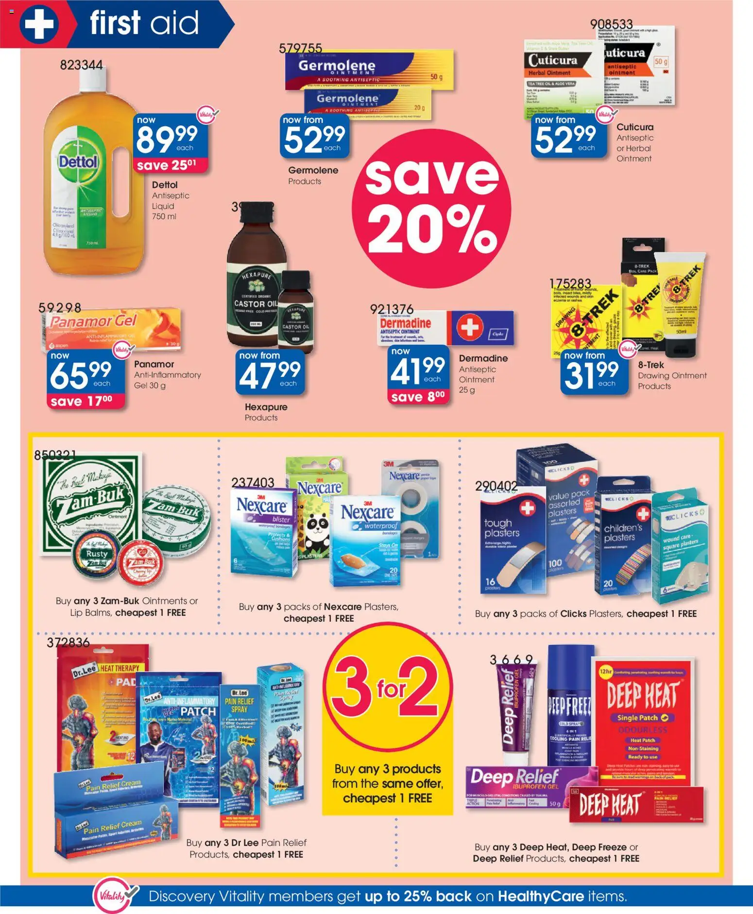 New Clicks catalogue – valid from 23.04.2026 | Page: 28 | Products: Oil, Tea, Cream, Lip balm