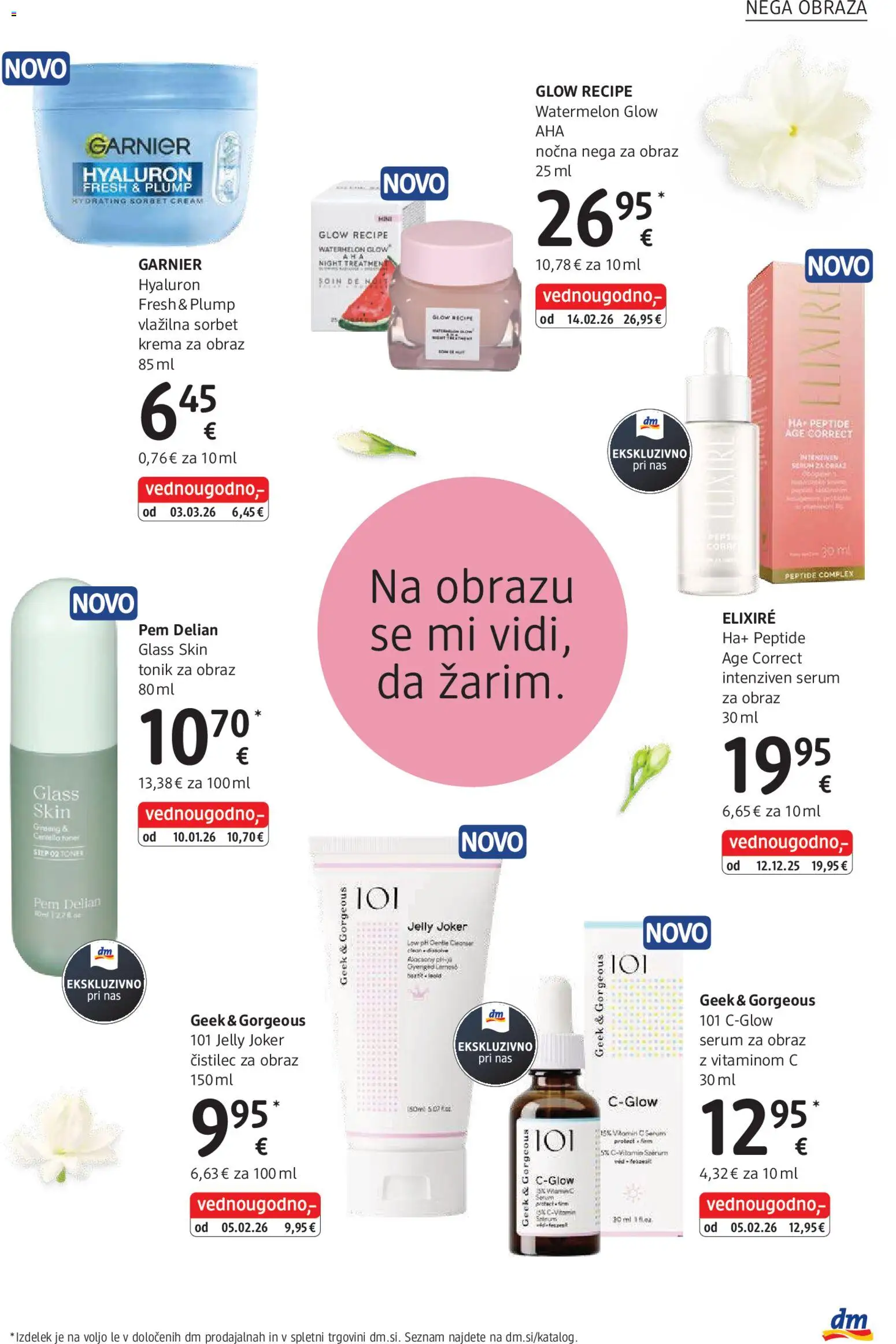Novi DM Drogerie Markt katalog ponudbe – veljaven od 01.04.2026 | Stran: 9 | Izdelki: Tonik za obraz, Toner, Krema, Tonik