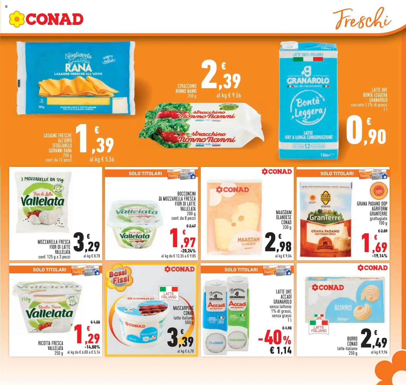 Volantino Conad del 04.12.2025 | Pagina: 11 | Prodotti: Teglia, Burro, Grana Padano, Mascarpone