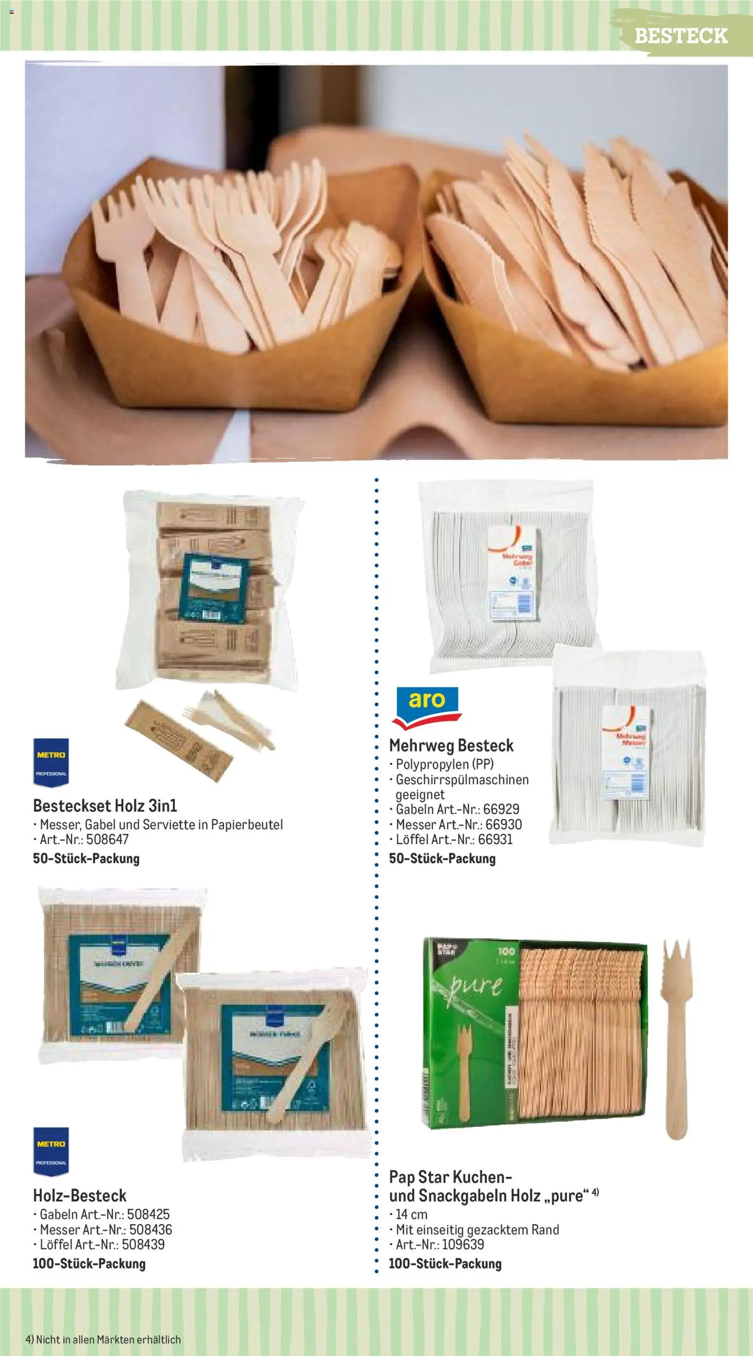 Metro Einweg- und Verbrauchsartikel – gültig ab 01.04.2026 | Seite: 3 | Produkte: Kuchen